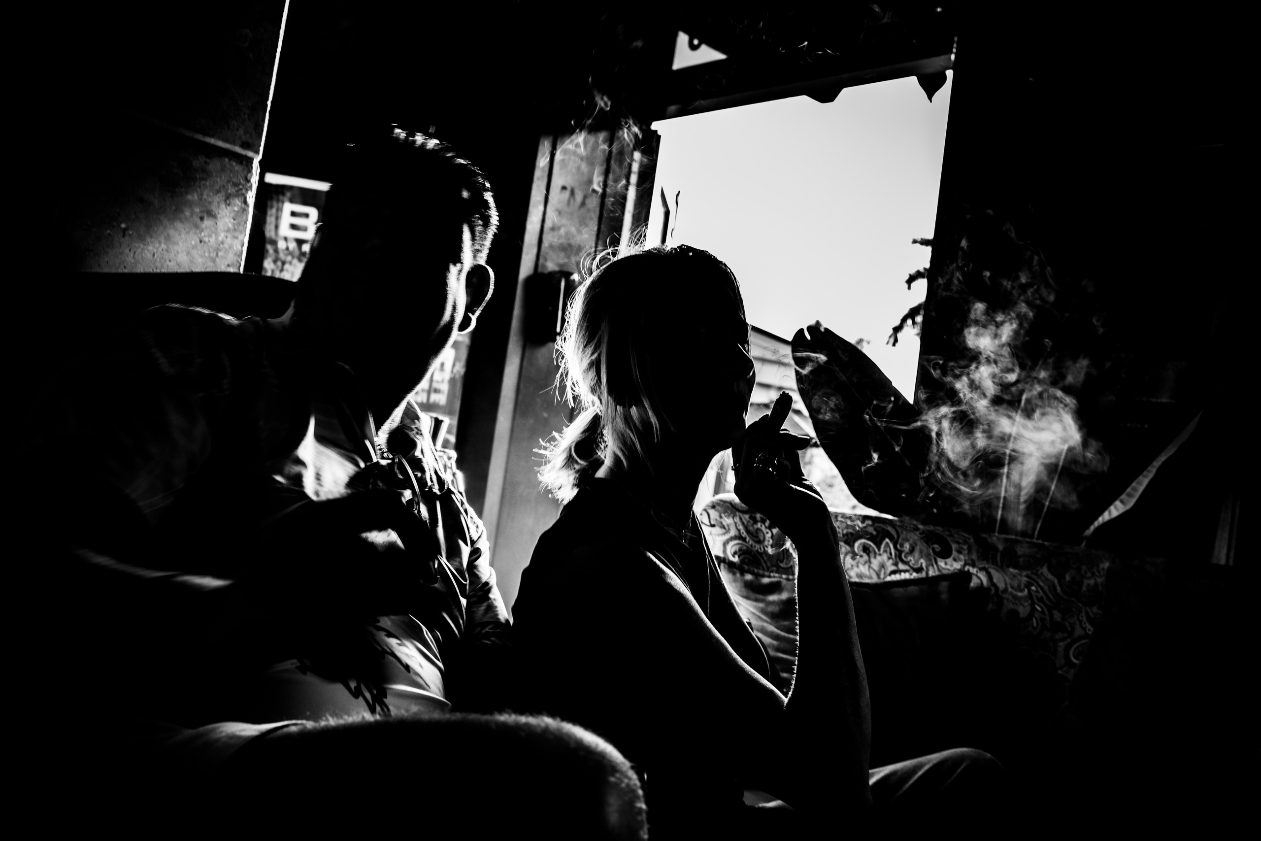 Burn Black and White Series. Out and About 239