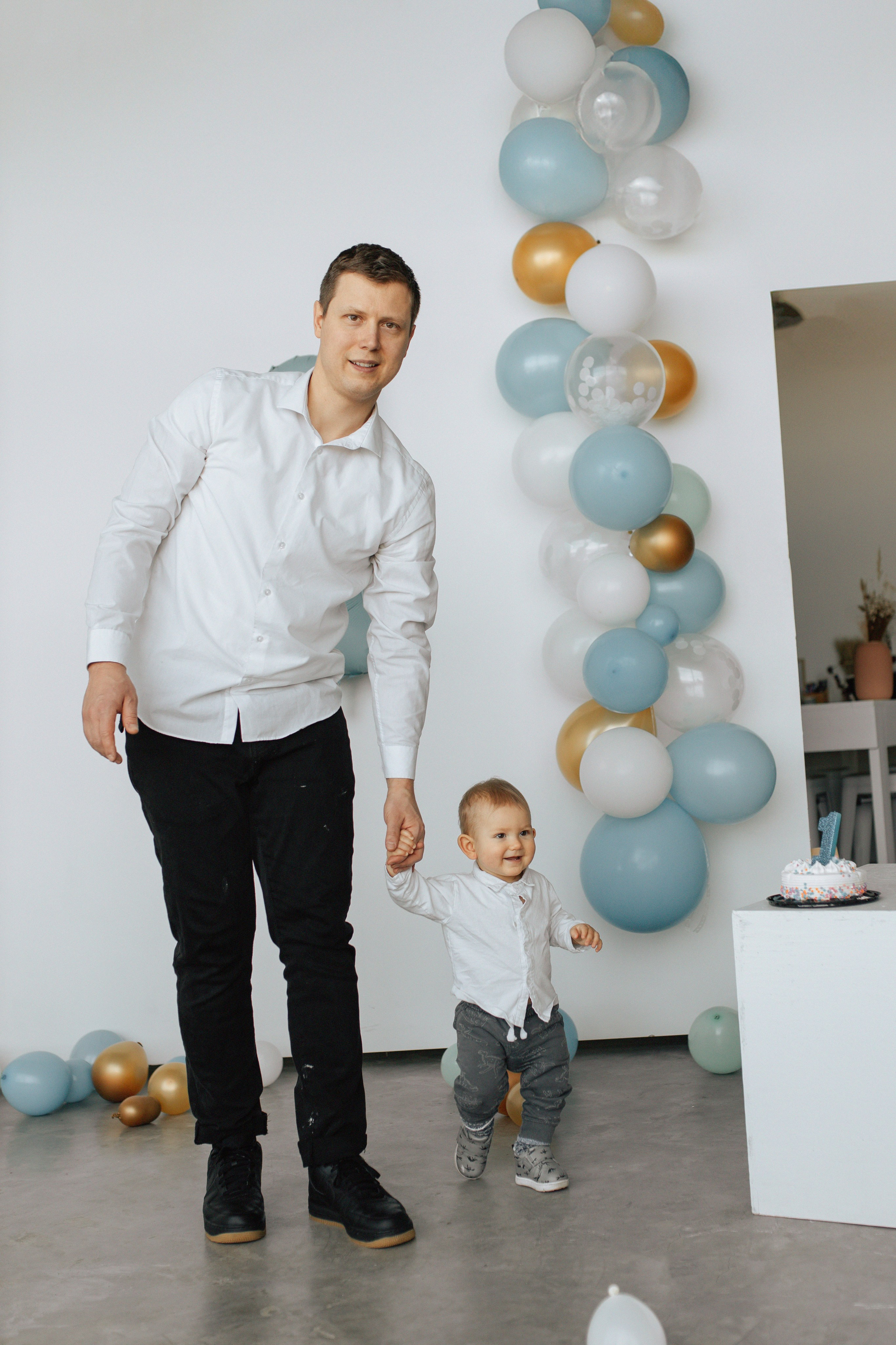 Aleksandr’s first birthday. Home