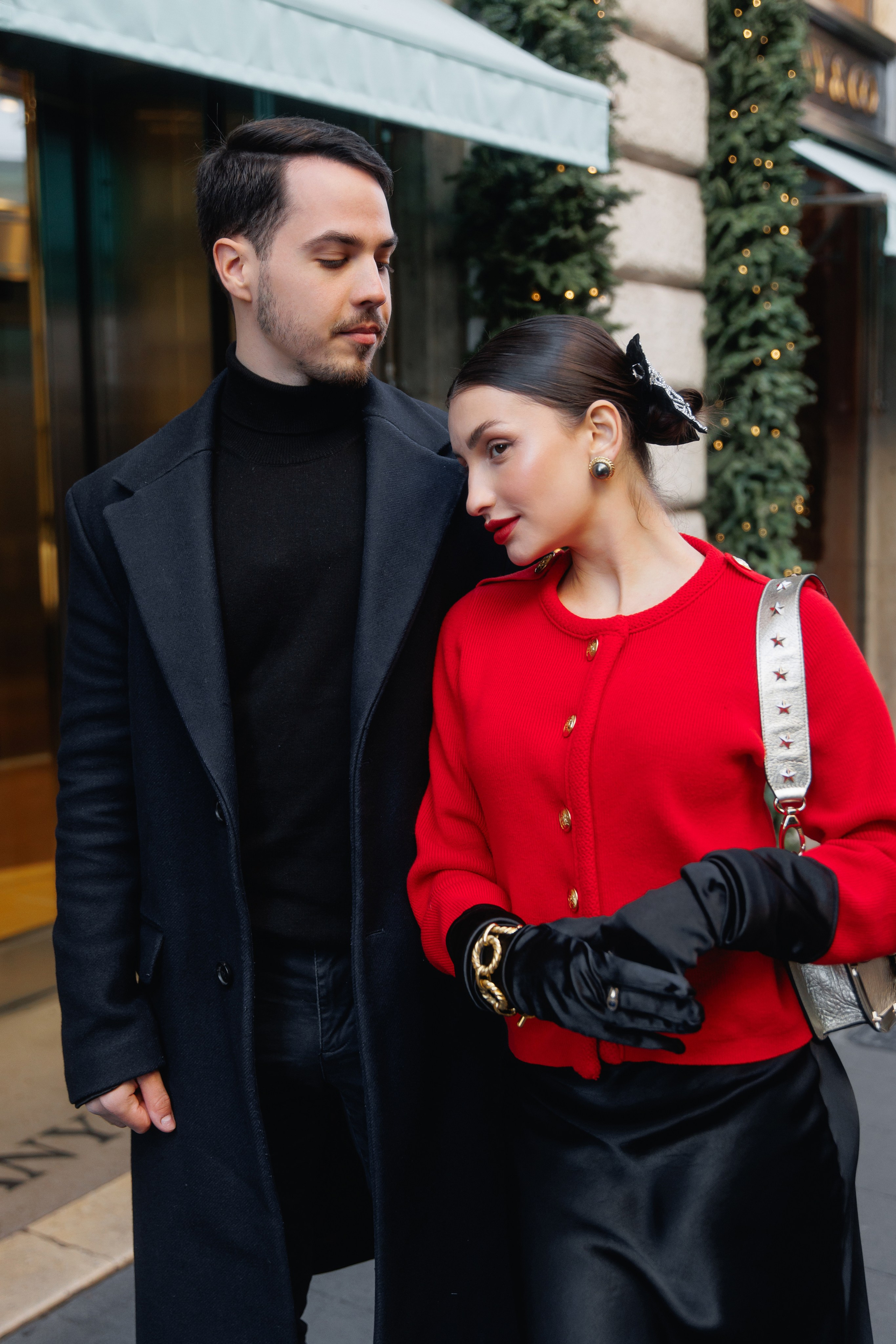 Christmas photoshooting in Rome Couple street christmas shooting Christmast looks style Christmas photoshootingRome christmast Christmas couple looksNew year Photoshooting