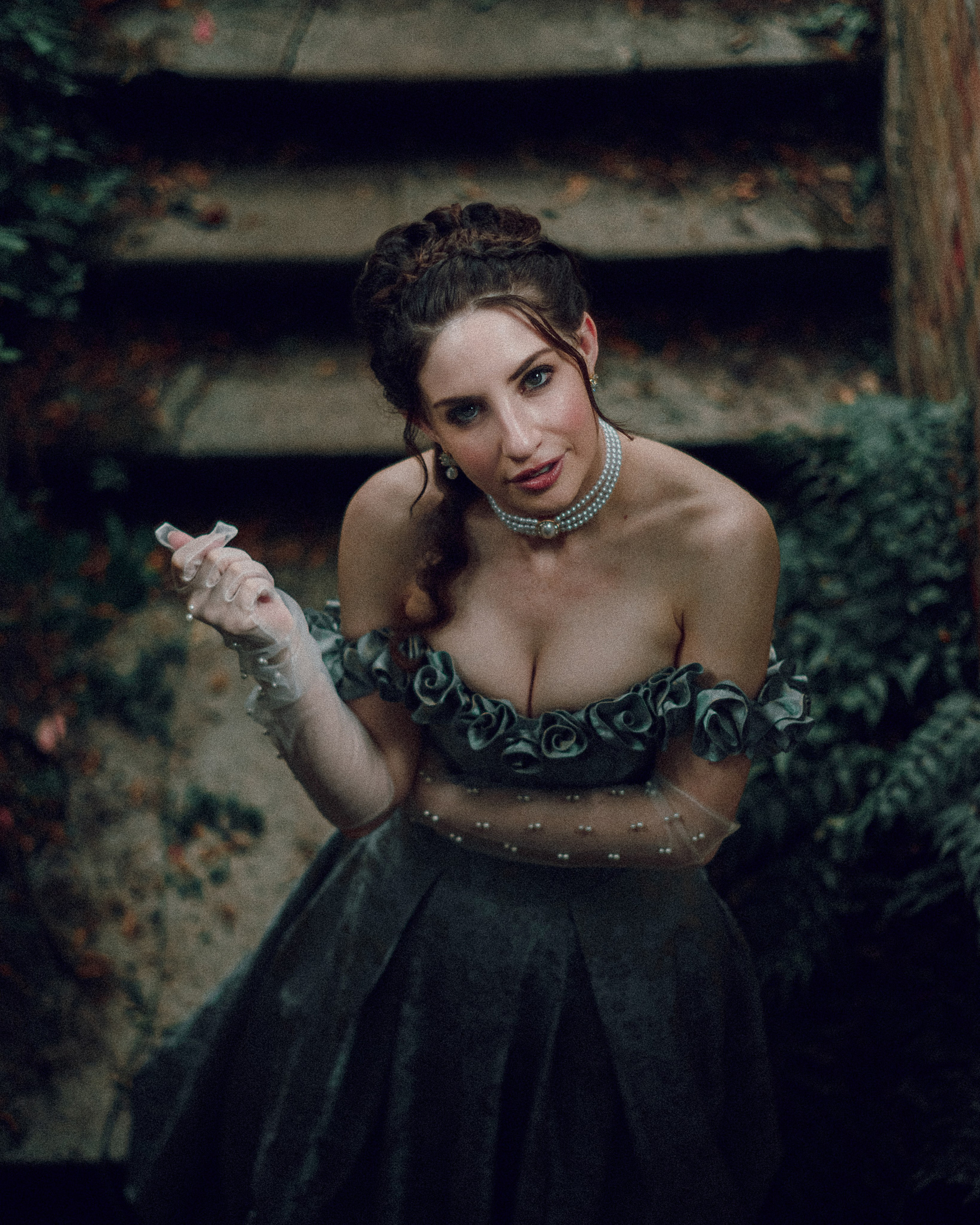 Outlander Inspired Photoshoot in an Overgrown Garden. Moth & Moss Photography
