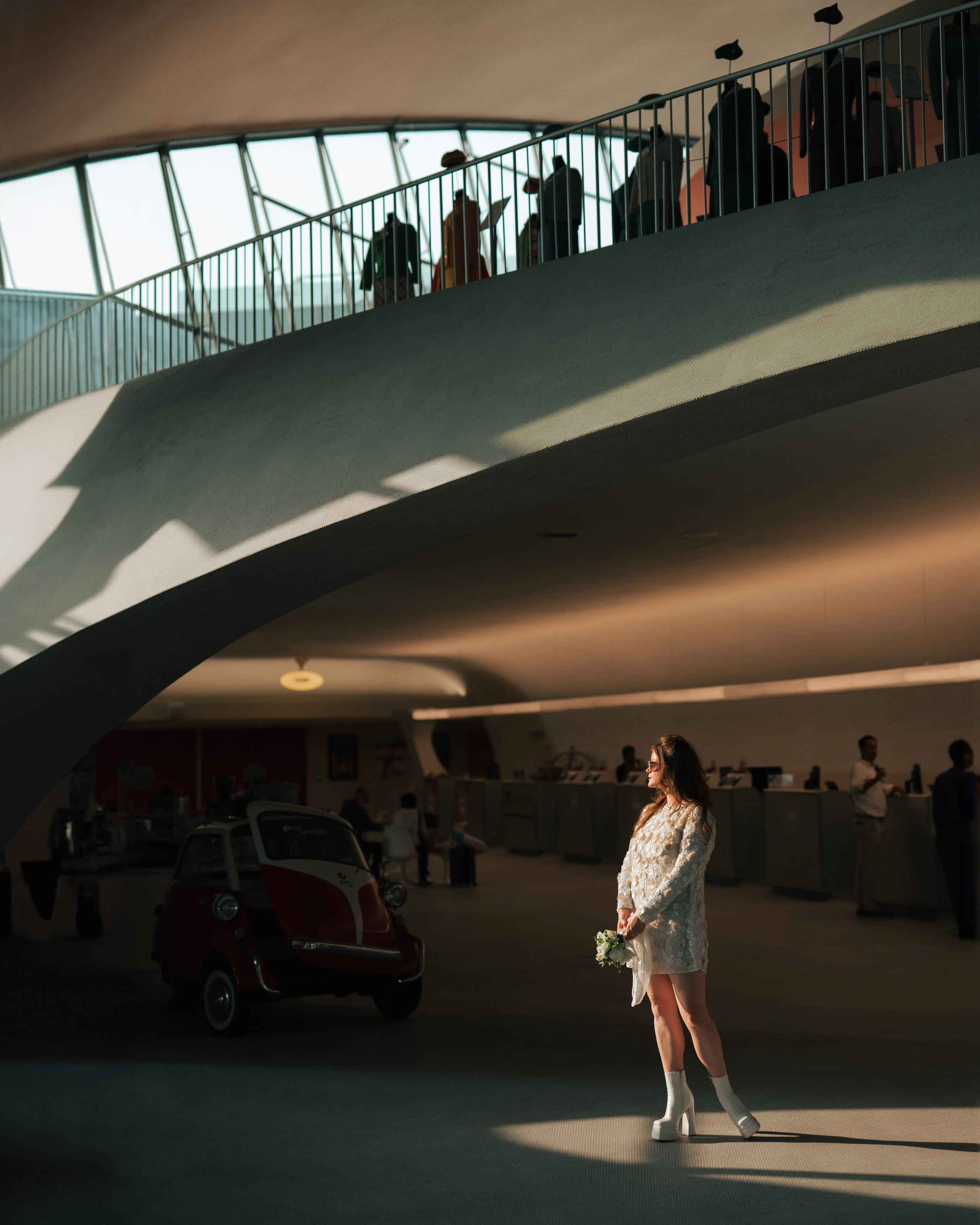 Shannon and Nik at TWA Hotel | NYC Couple Photography