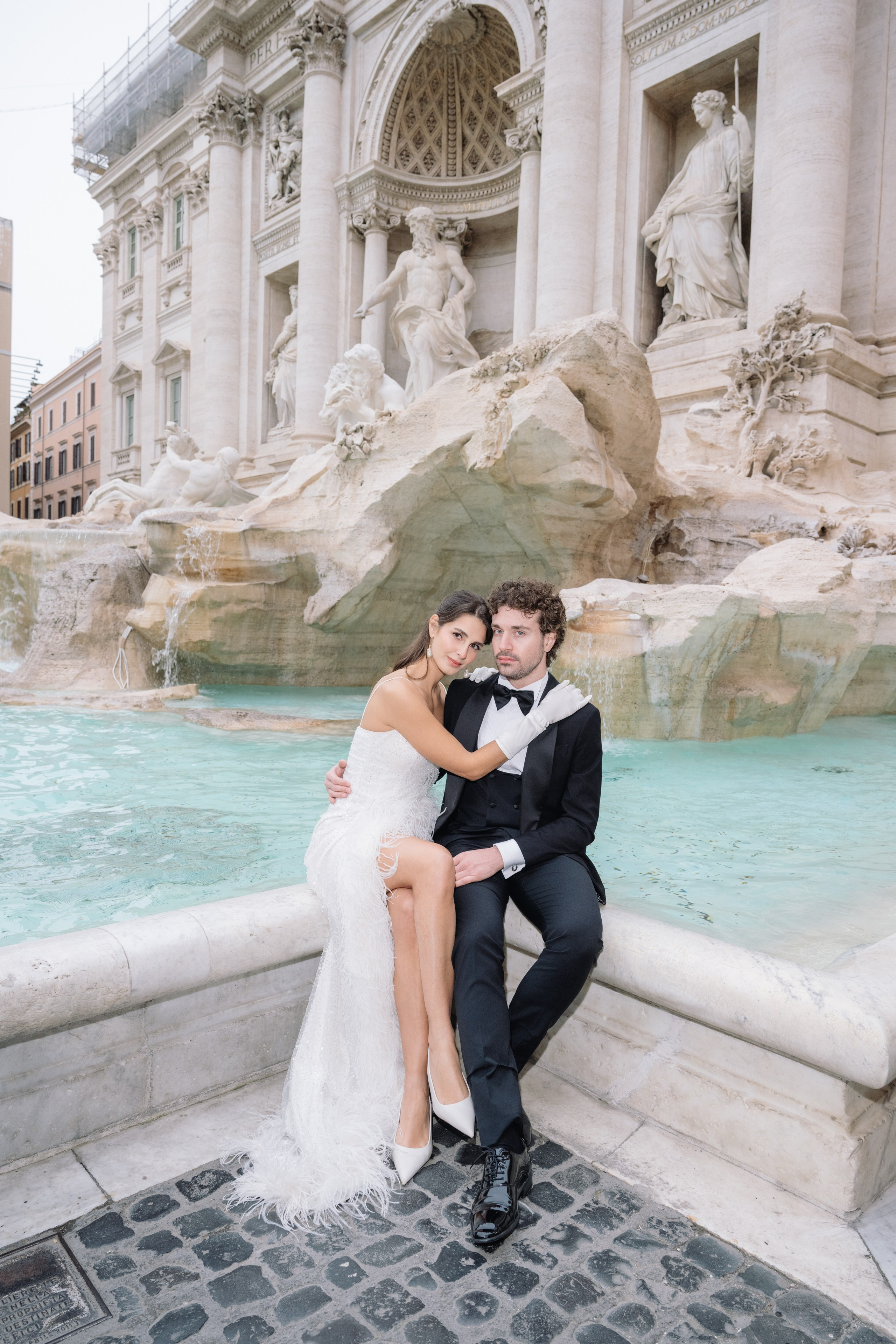 A Romantic Sunrise Elopement in Rome — Rain, Vespa & Love