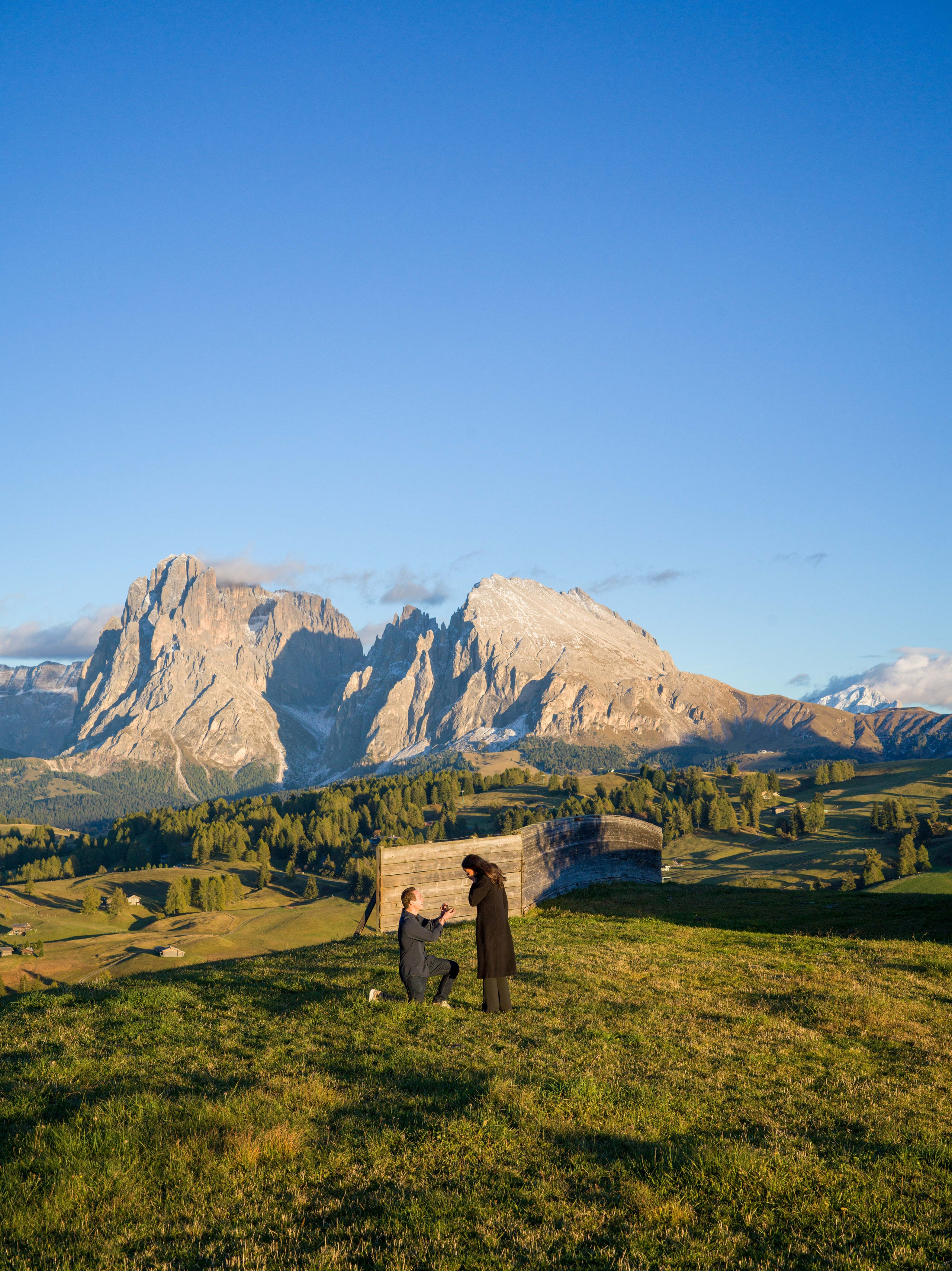 The Dolomites Proposal Photographer. Ale Kor — Фотограф в Италии | озеро Комо, озеро Гарда, Венеция, Доломиты