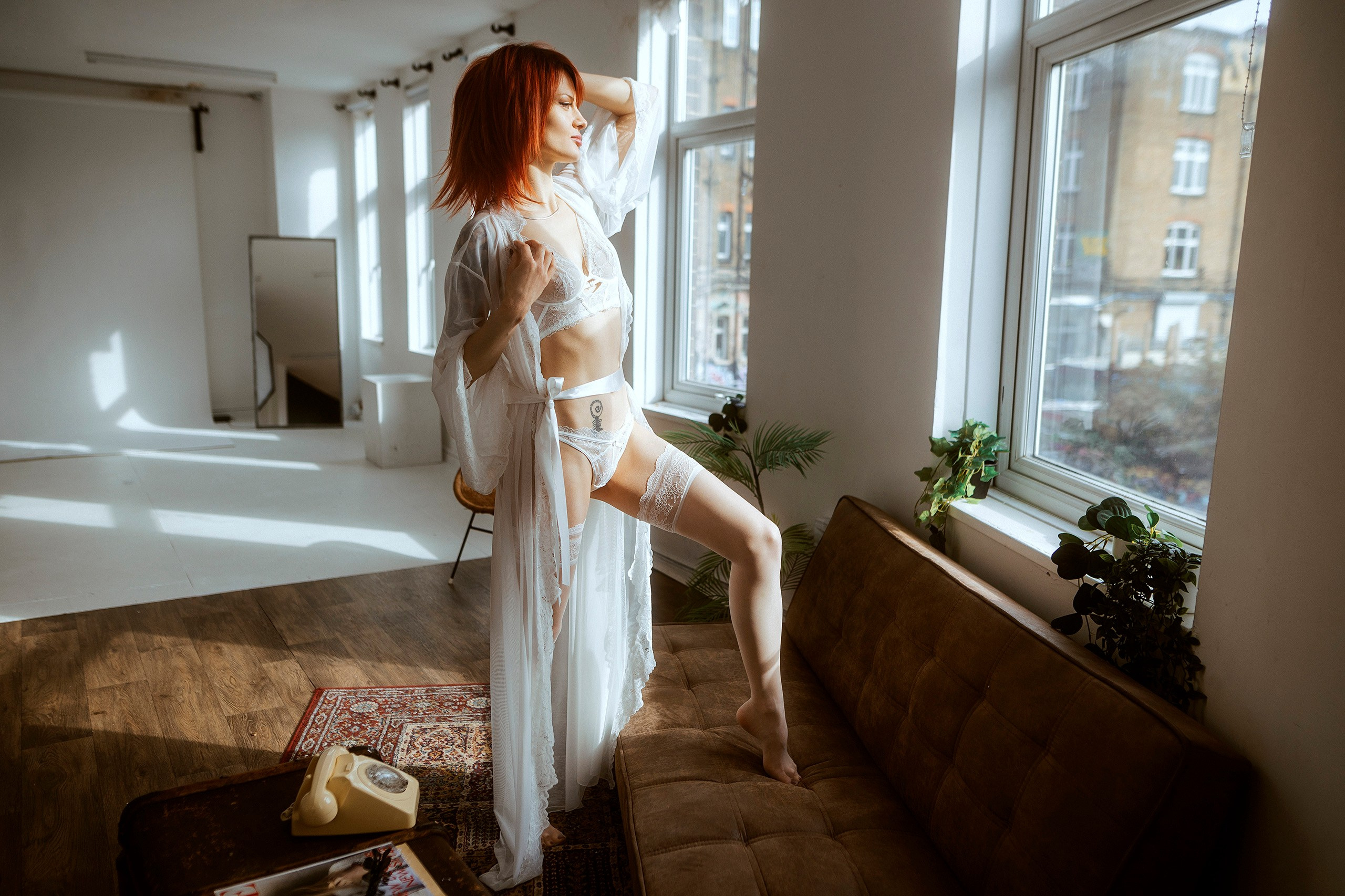 alt="elegant bridal boudoir portrait by Lucid Veil"