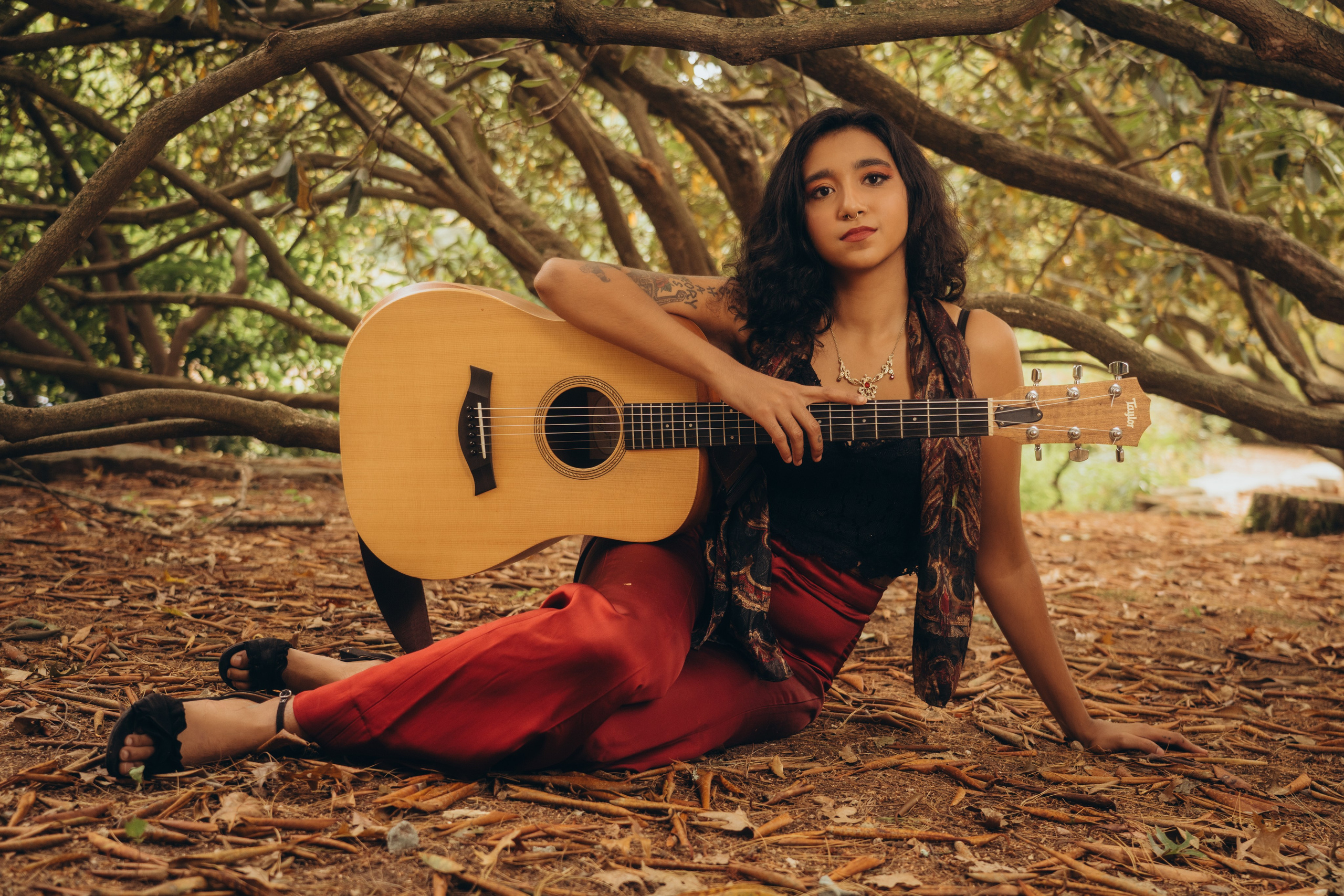 Debut Album Photoshoot for Rhode Island Musician. Daria Deschain Cinematic Photography in Connecticut