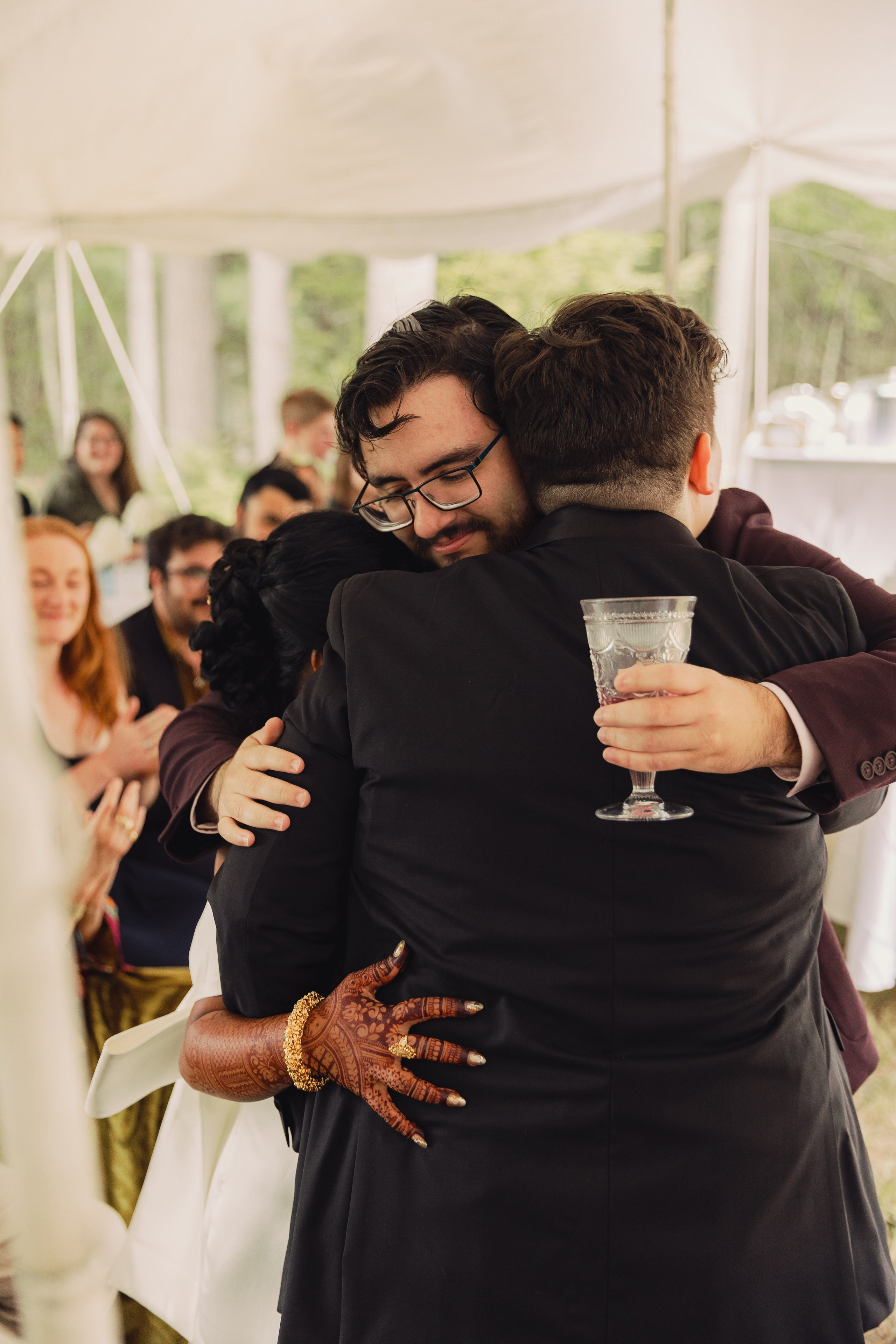 Two-Bride Multicultural Wedding in New Hampshire | Haldi & Nikah