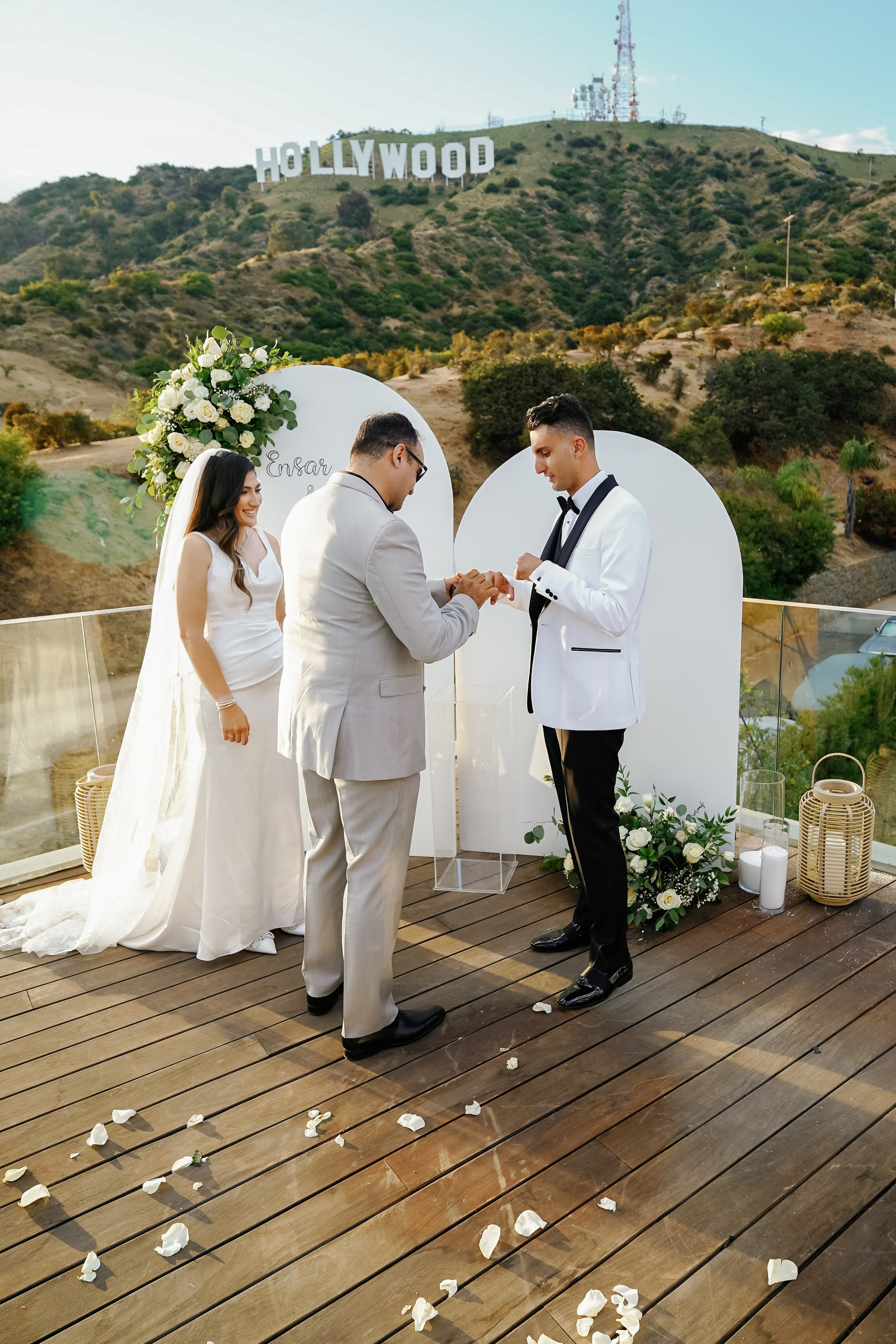 Wedding at the Hollywood Sign Venue, Los Angeles, California. Wedding Photography & Videography Team in California, Los Angeles, San Francisco, San Diego and Travel