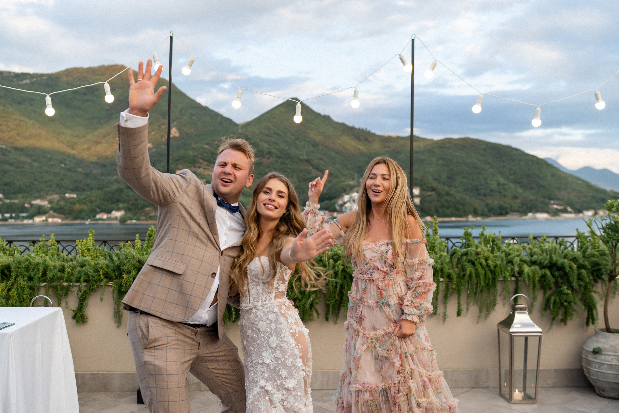 Свадьба в Черногории — Отель Caza Del Mare и фейерверк у моря