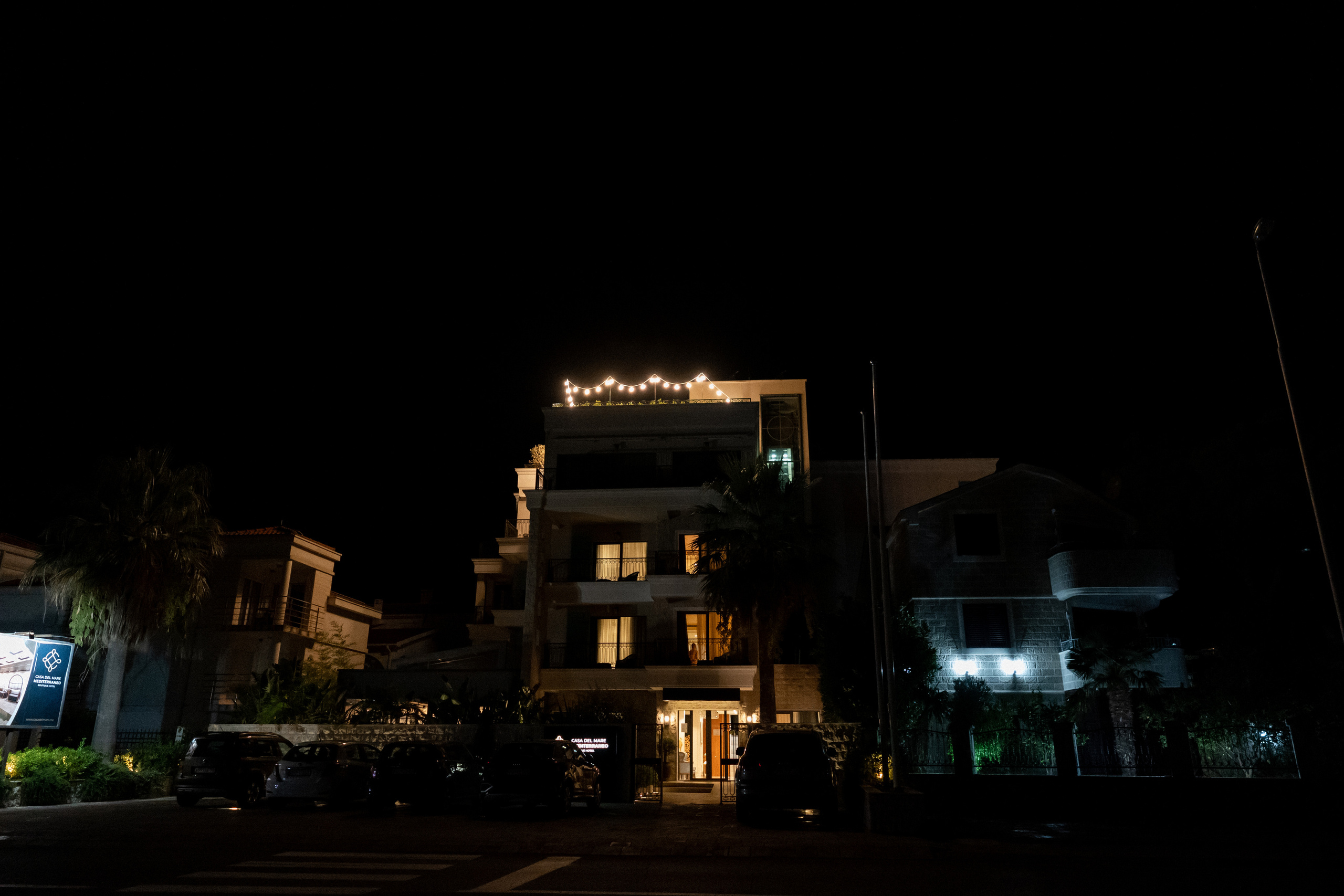 Свадьба в Черногории — Отель Caza Del Mare и фейерверк у моря