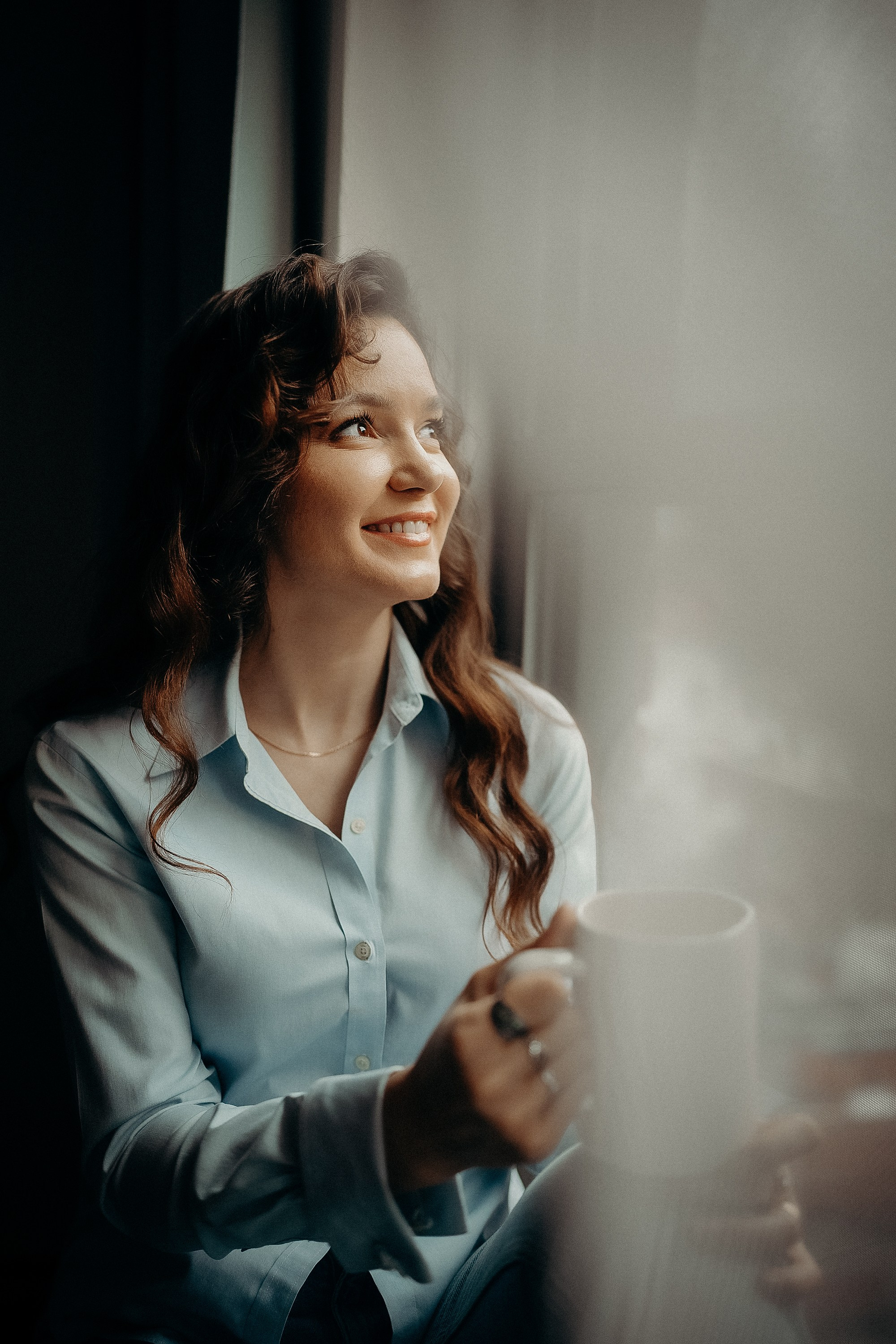 Home photo shoot. Portrait and wedding photographer in New York