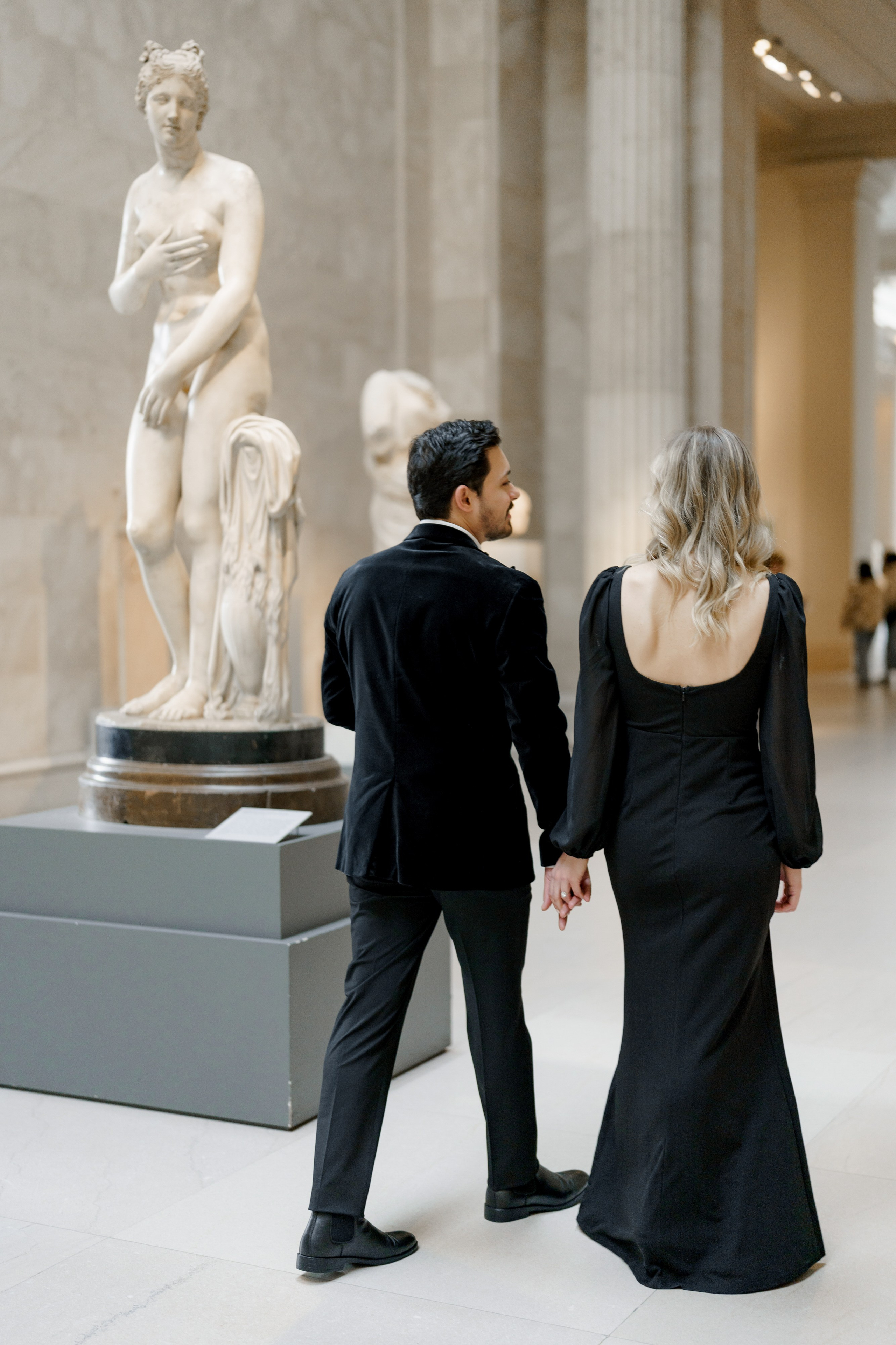 Caroline and Brendan’s Museum MET and Library Engagement Shoot. Wedding photographer and videographer New York | New Jersey