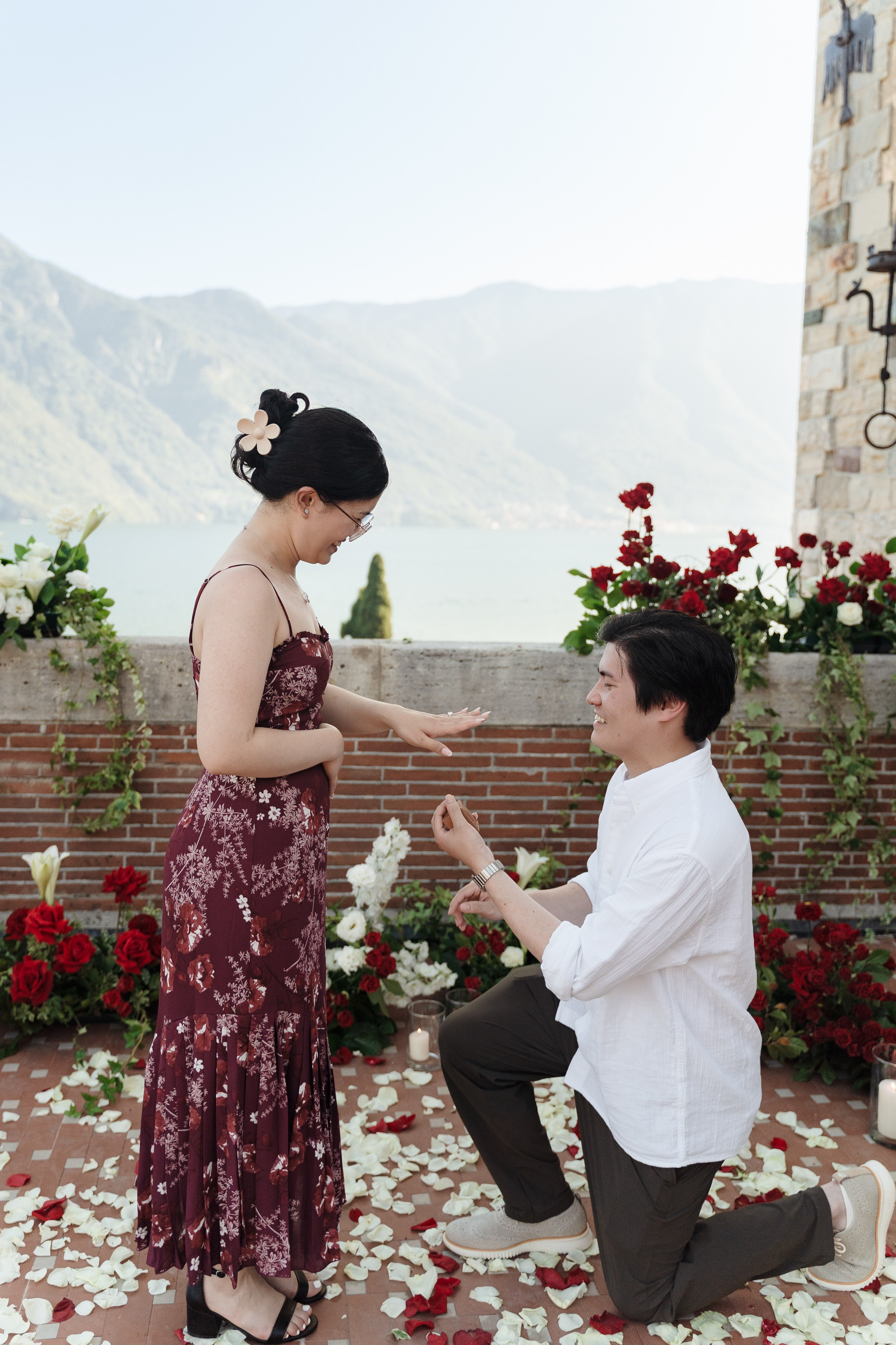Villa Pessina Secret Proposal on Lake Como. Proposal Photographer in Lake Como