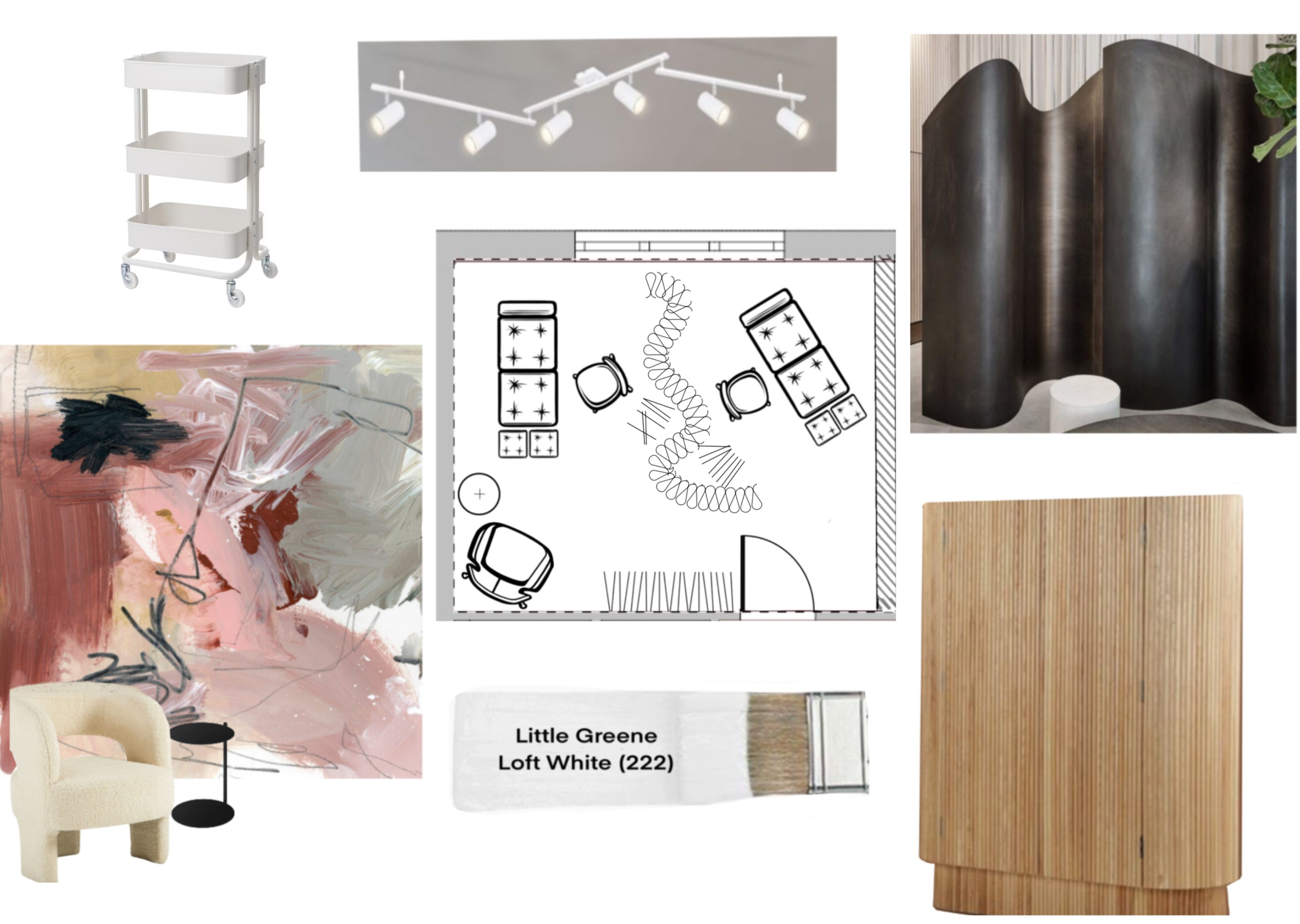 Collagen und Skizzen. Valeria Riazantseva. Interior Designerin und Dekorateurin