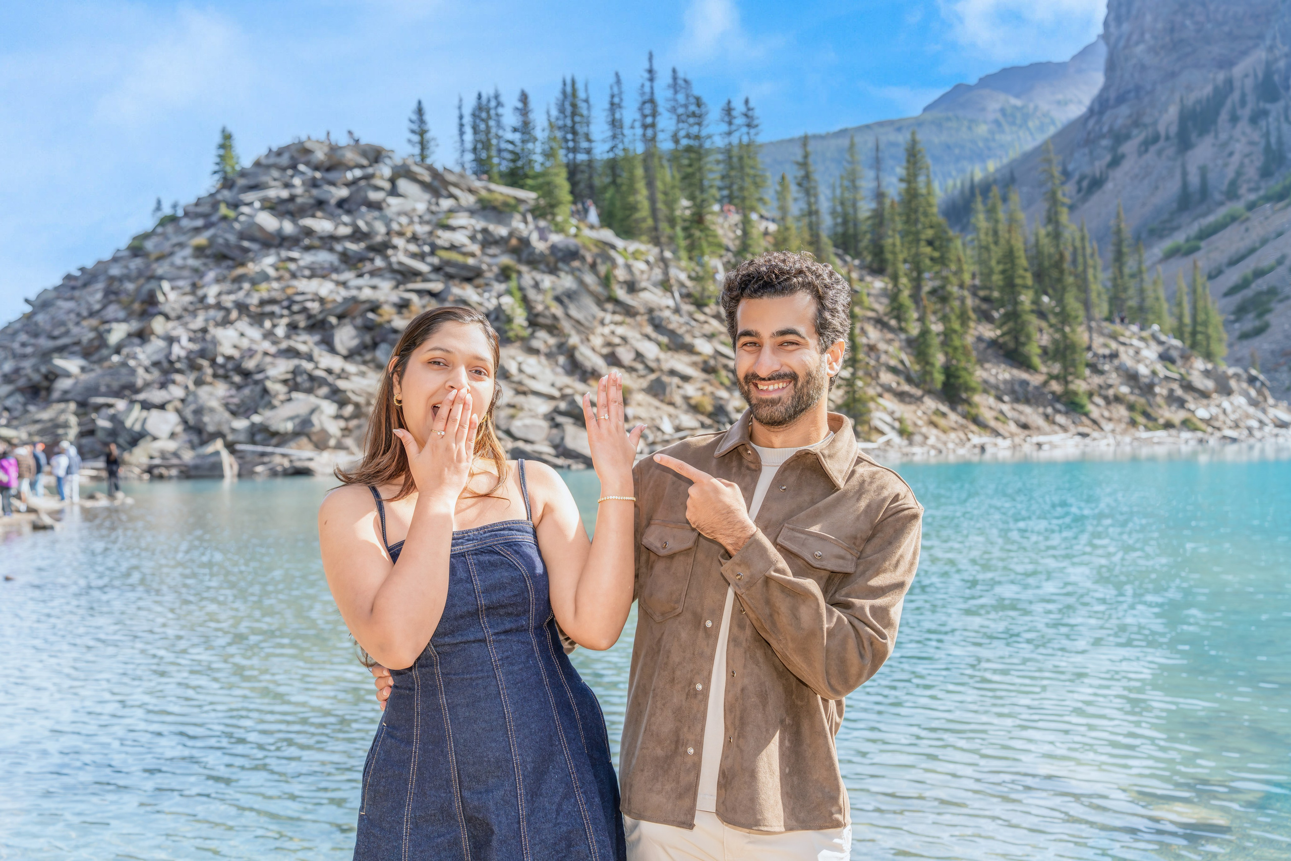 Mohit & Rya — Surprise Proposal — Moraine Lake, Banff