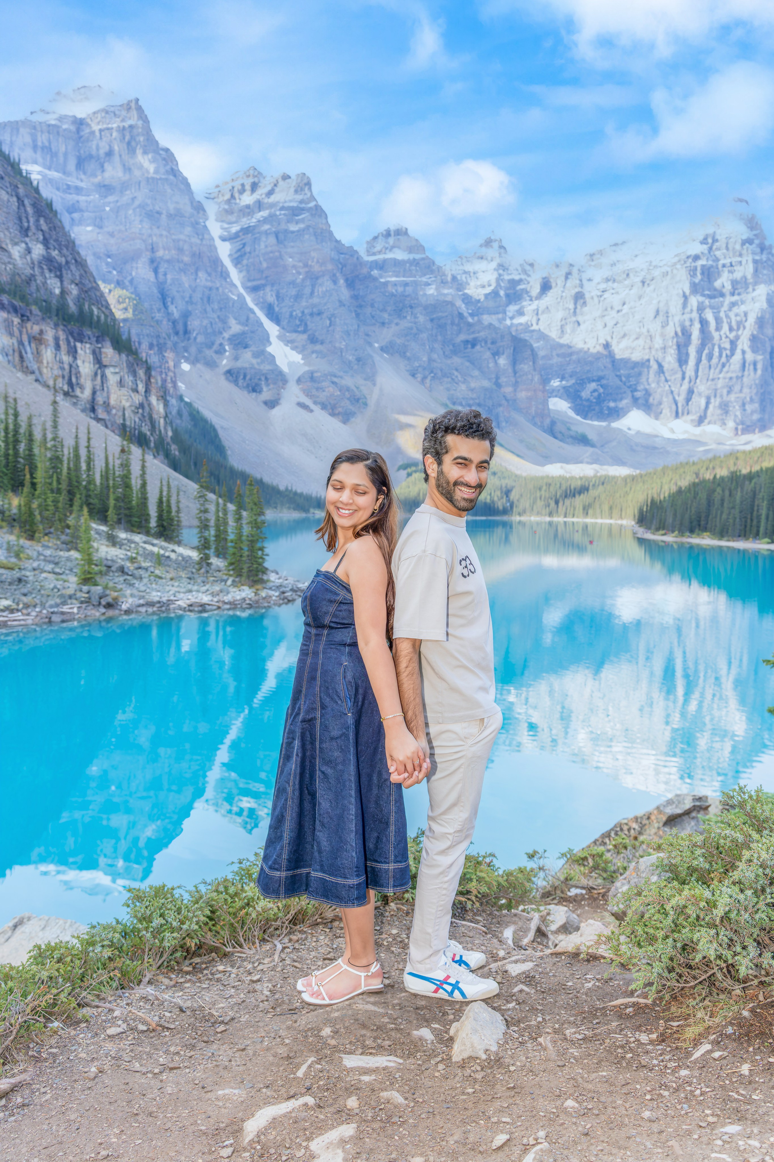 Mohit & Rya — Surprise Proposal — Moraine Lake, Banff