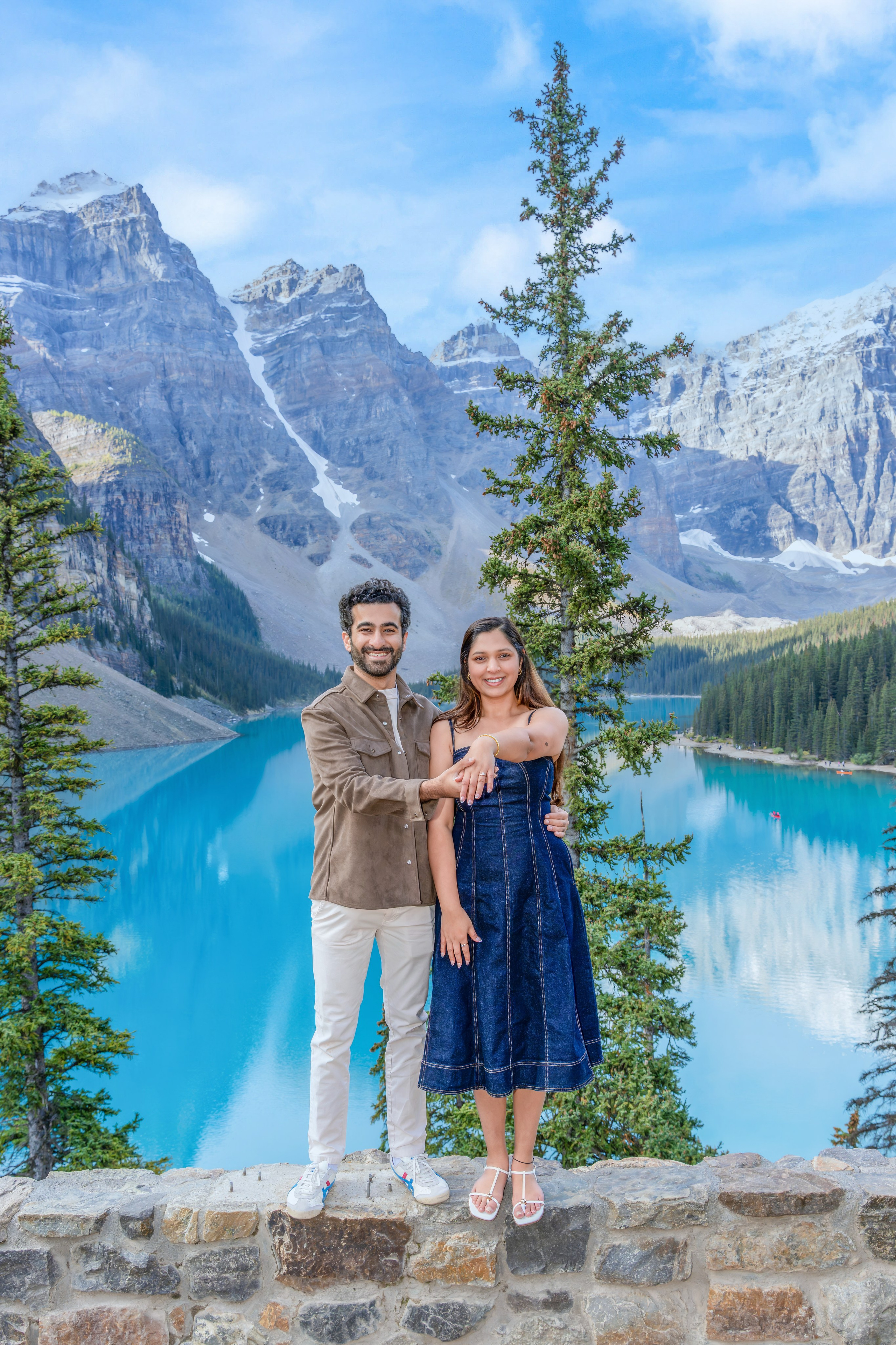 Mohit & Rya — Surprise Proposal — Moraine Lake, Banff