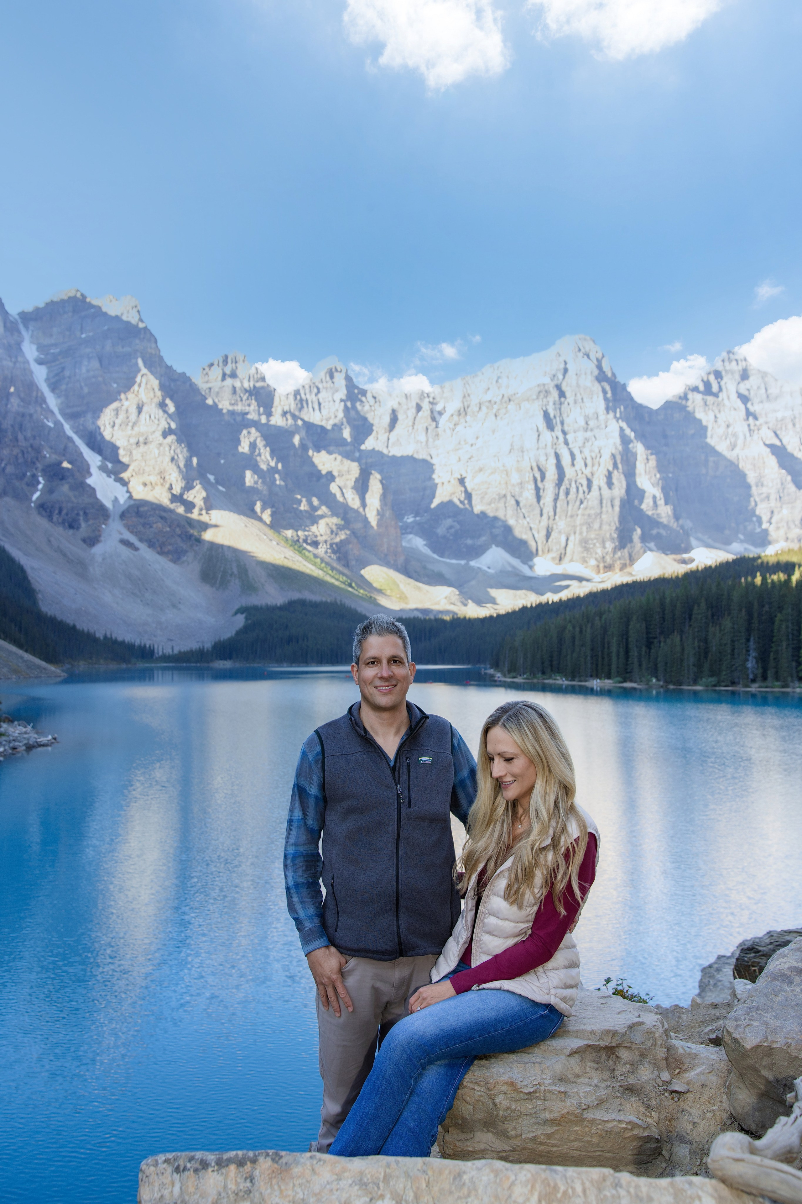 Delwin & Chelsea Engagement — Moraine Lake Photoshoot