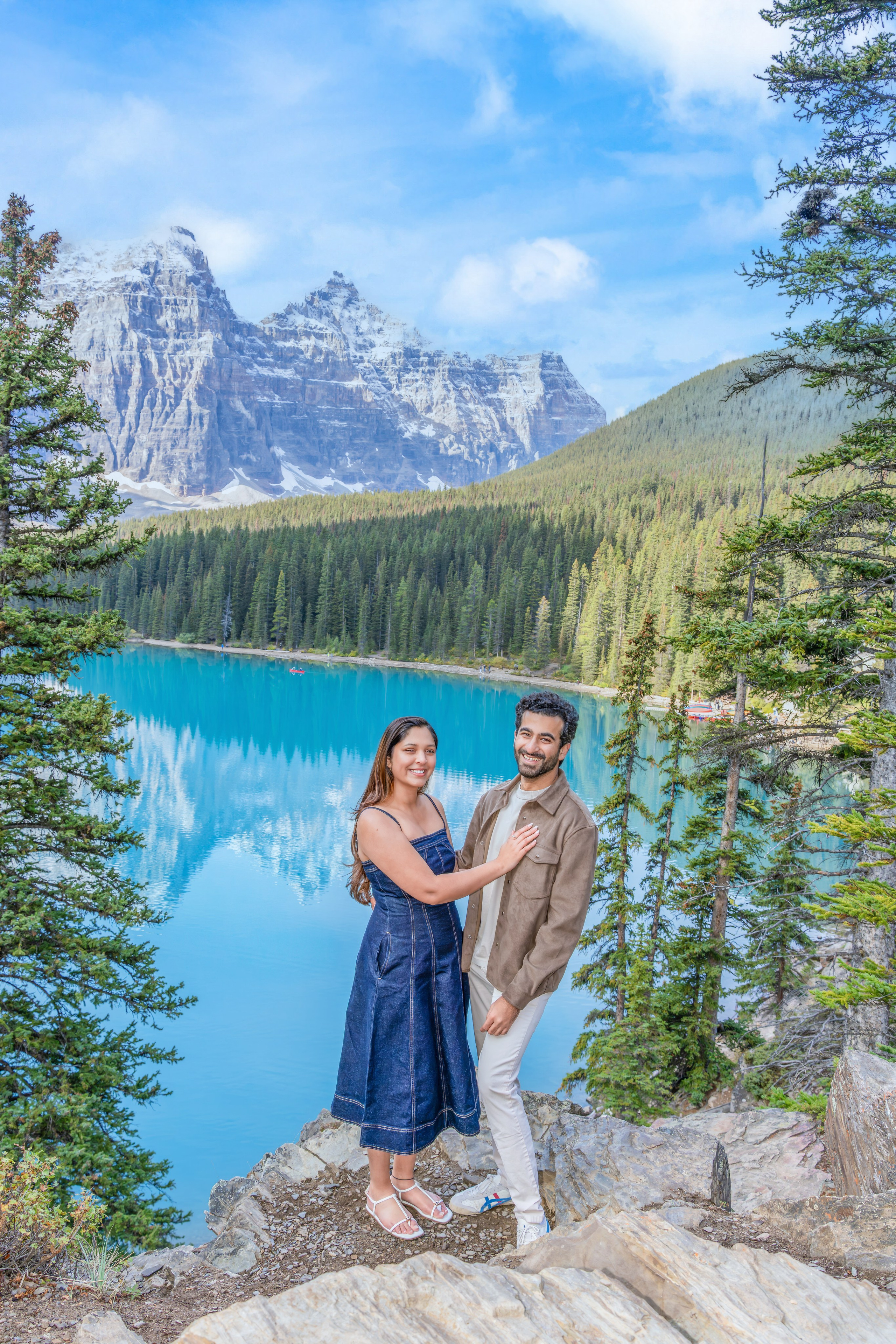 Mohit & Rya — Surprise Proposal — Moraine Lake, Banff