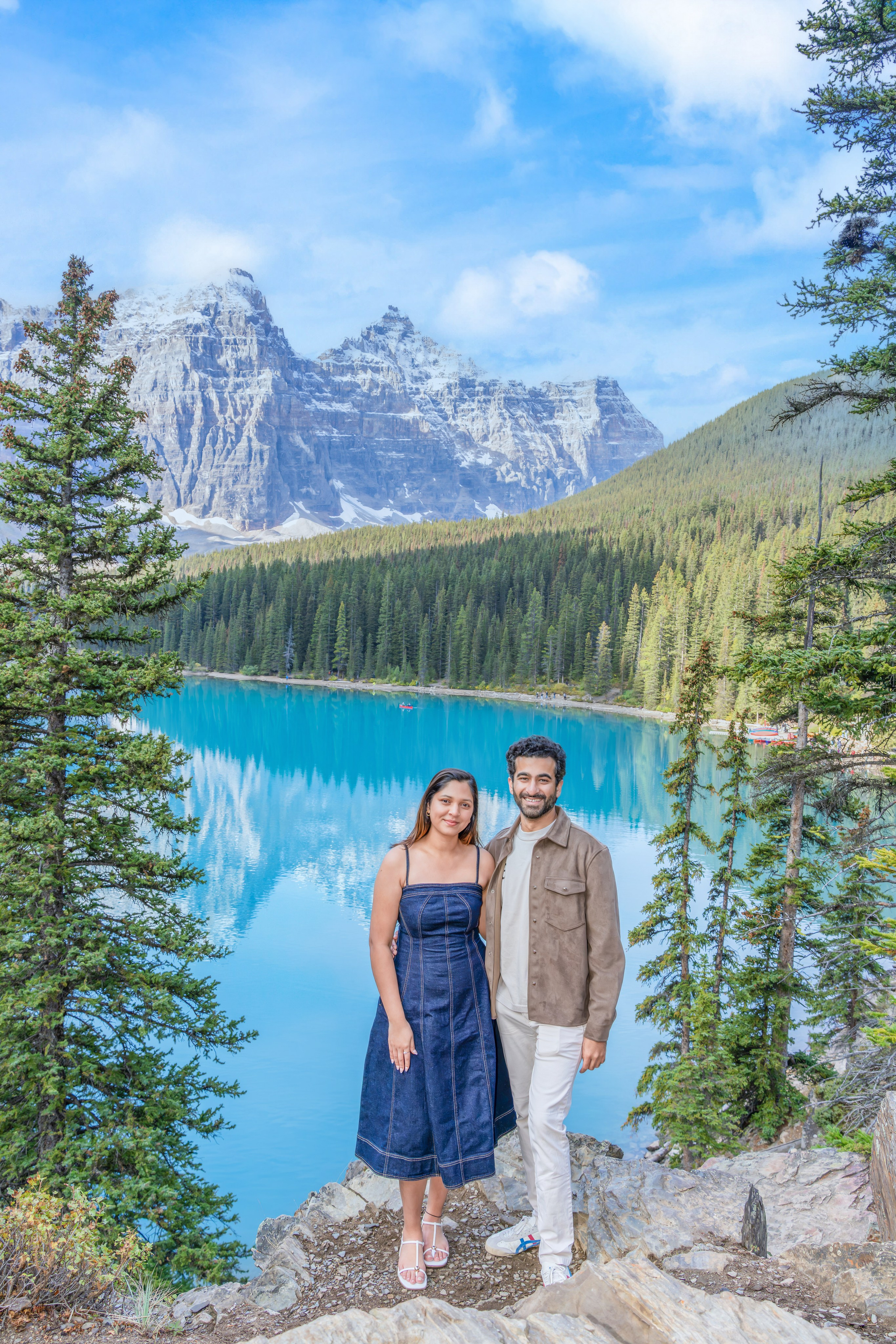Mohit & Rya — Surprise Proposal — Moraine Lake, Banff