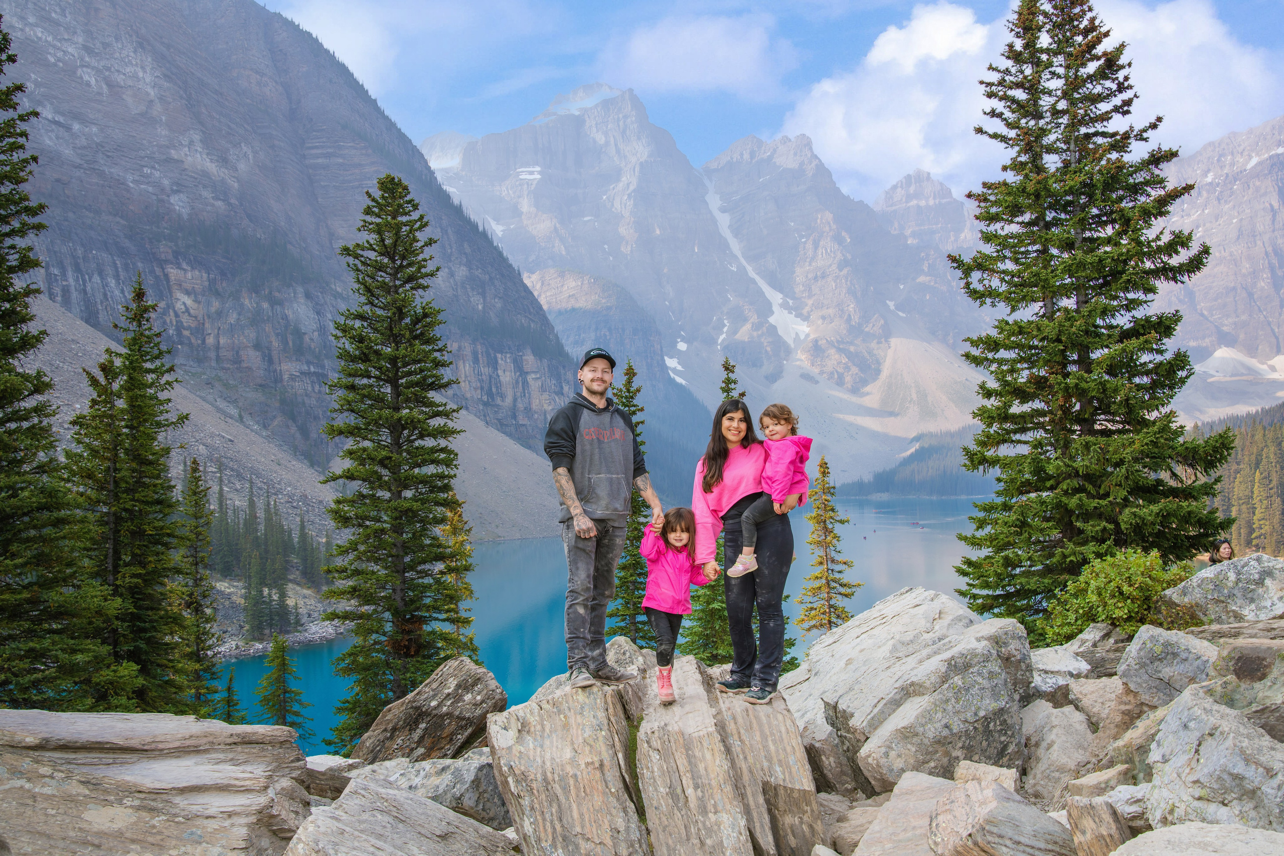 Zoe’s Family Photo Session Moraine Lake, Banff, Alberta, Canada
