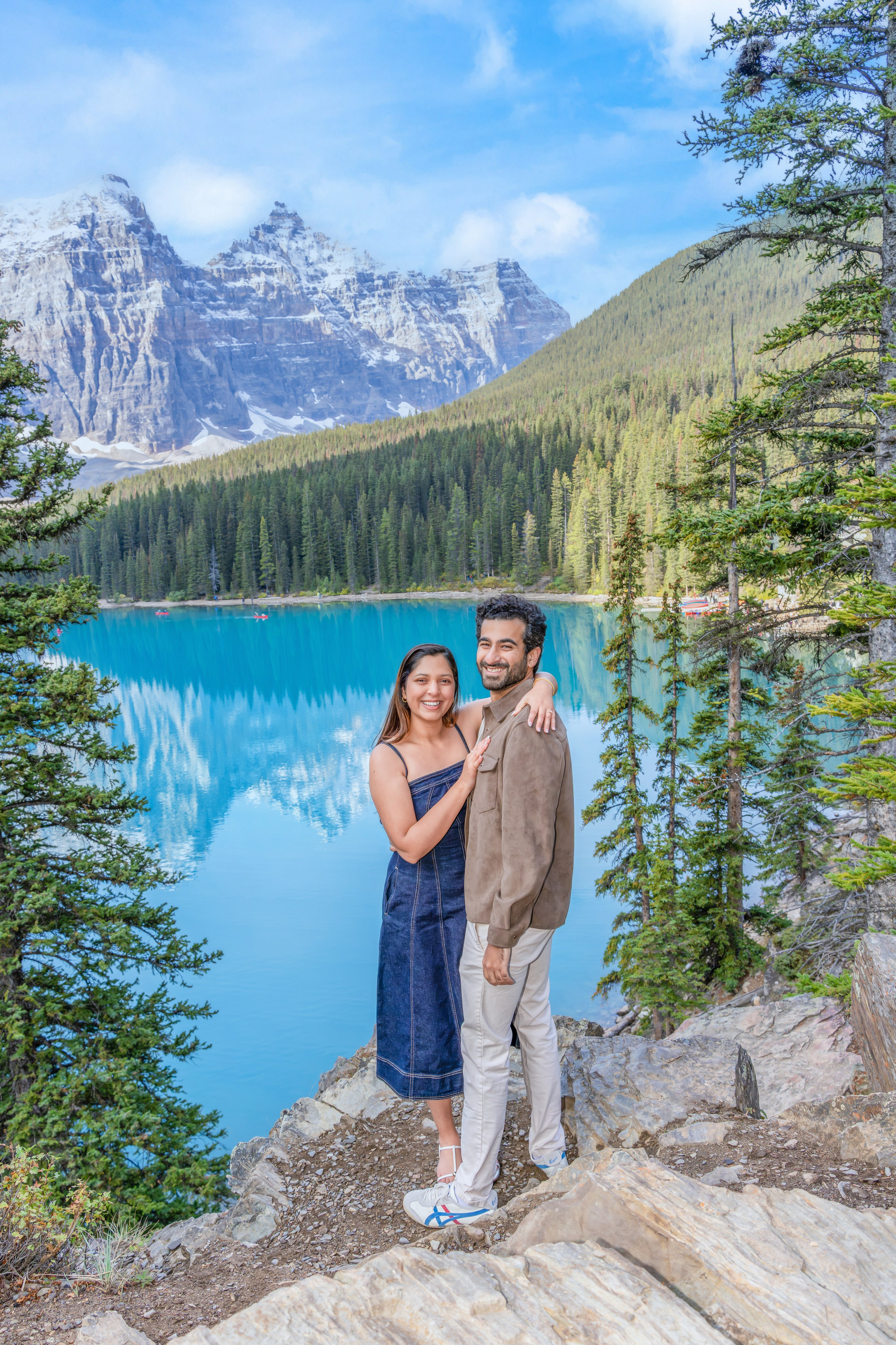 Mohit & Rya — Surprise Proposal — Moraine Lake, Banff