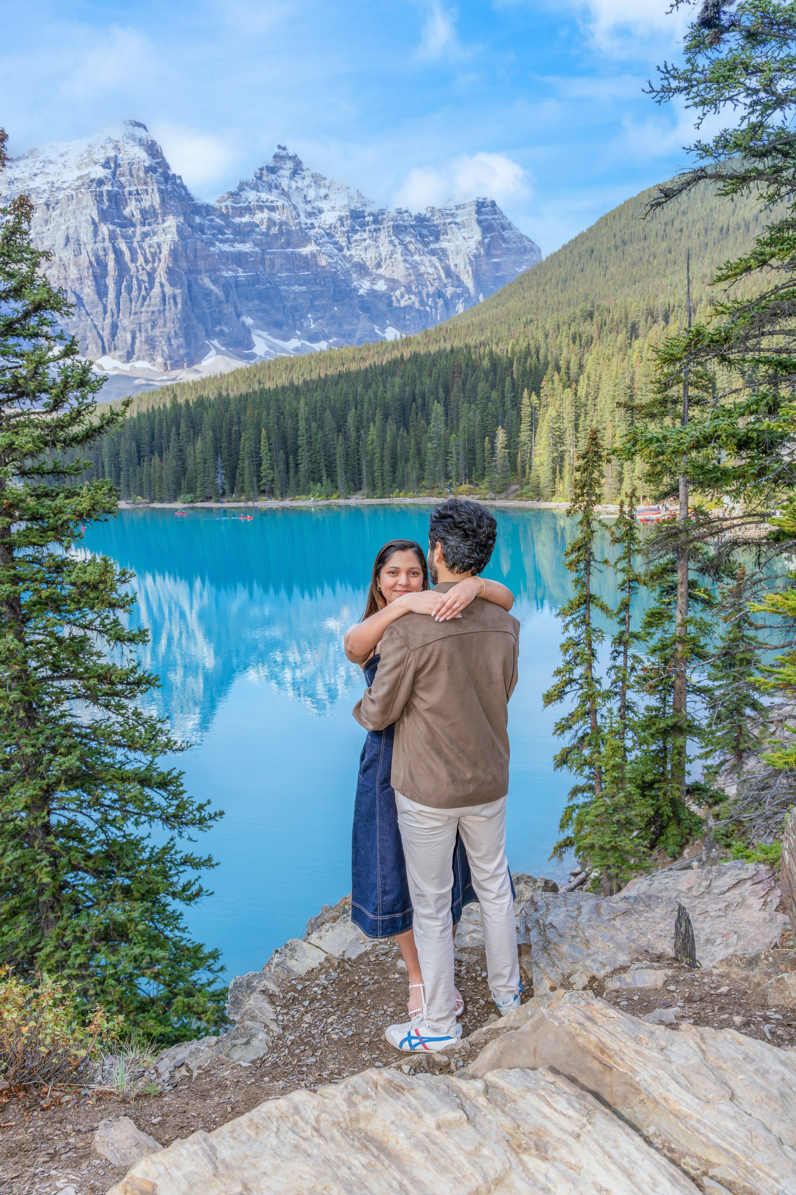 Mohit & Rya — Surprise Proposal — Moraine Lake, Banff