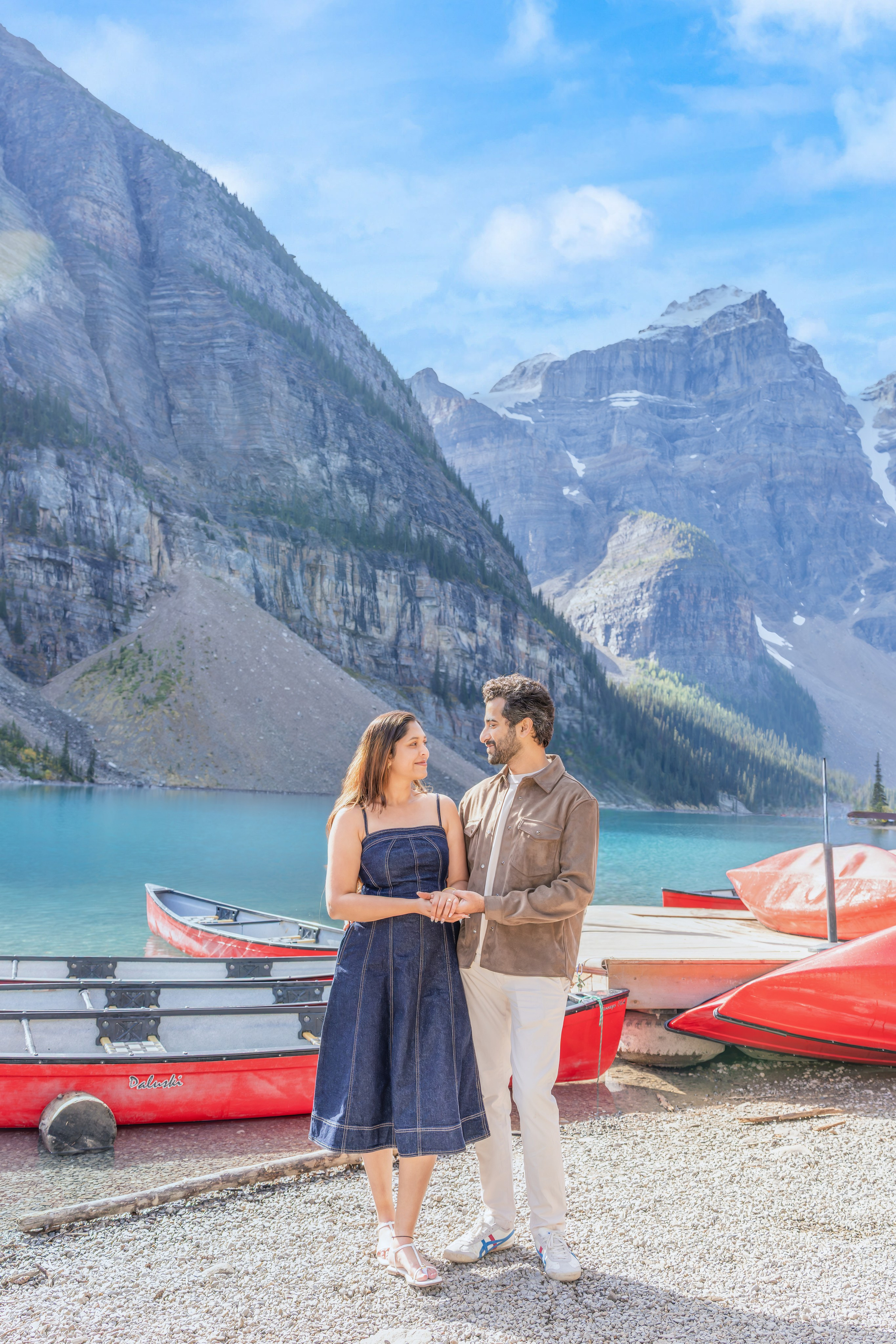 Mohit & Rya — Surprise Proposal — Moraine Lake, Banff