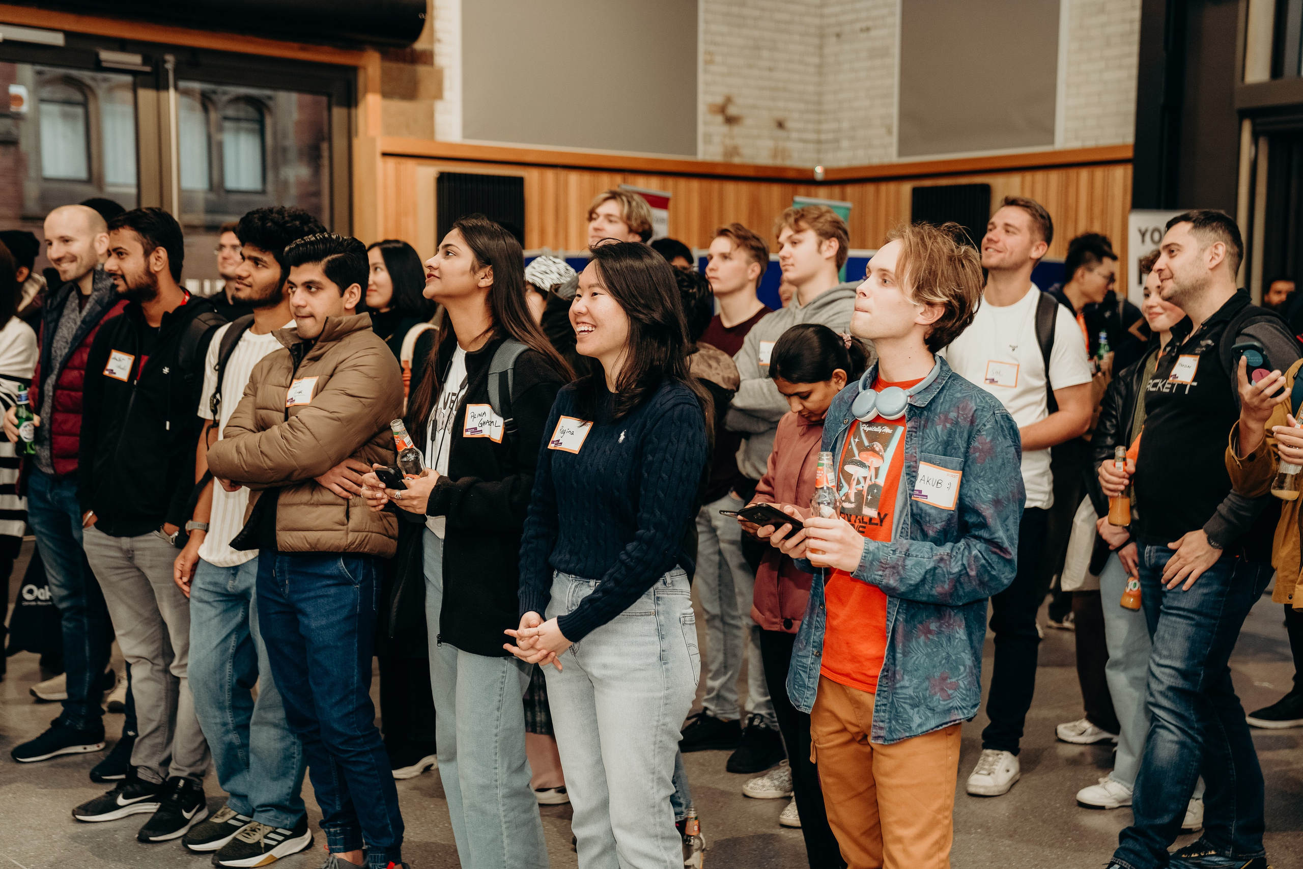 Students of Newcastle University at networking business event