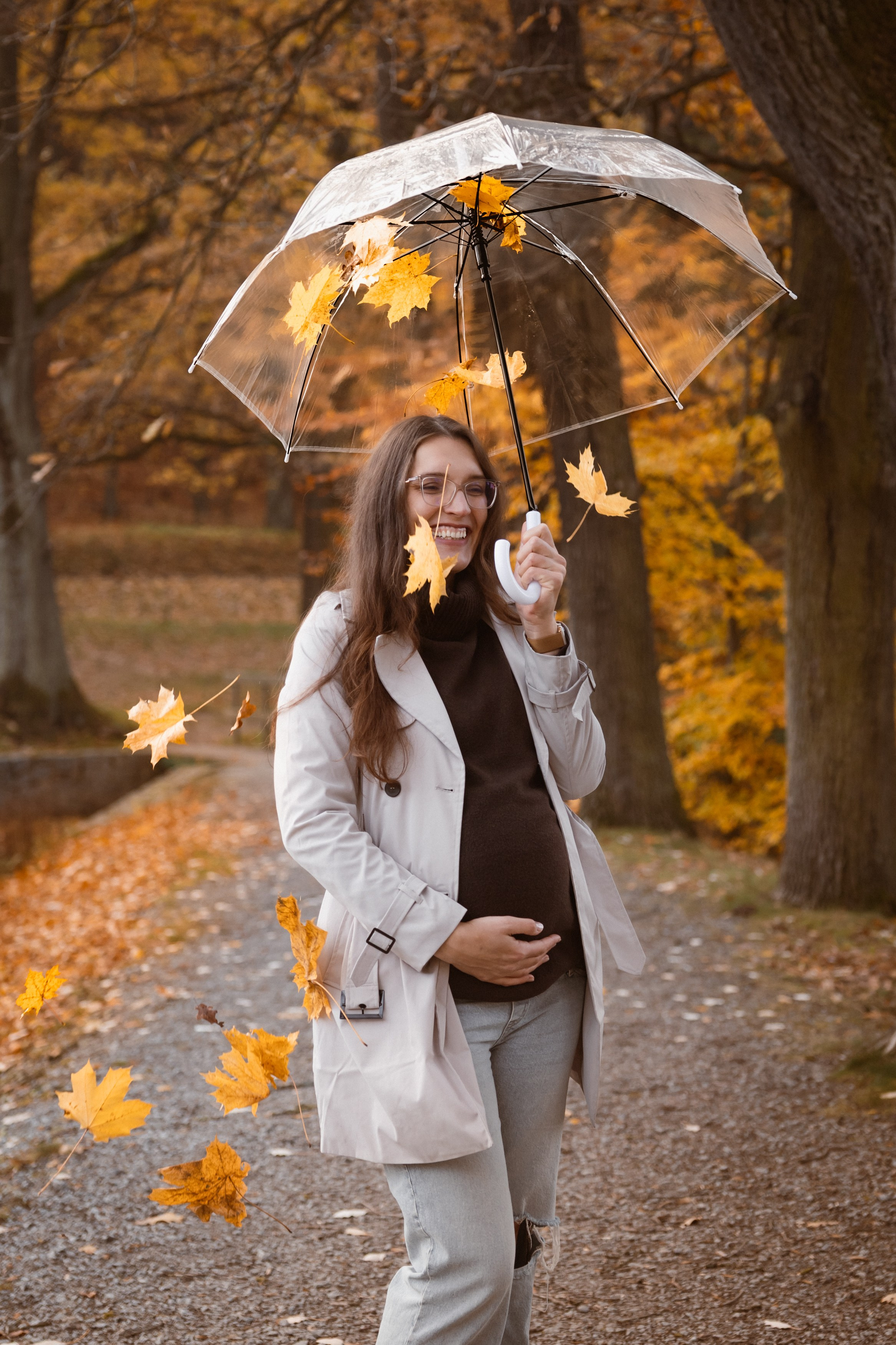 Podzimní těhotenské focení. Rodinná, těhotenská, newborn a lifestyle fotografka v Písku Oxana Telupilova