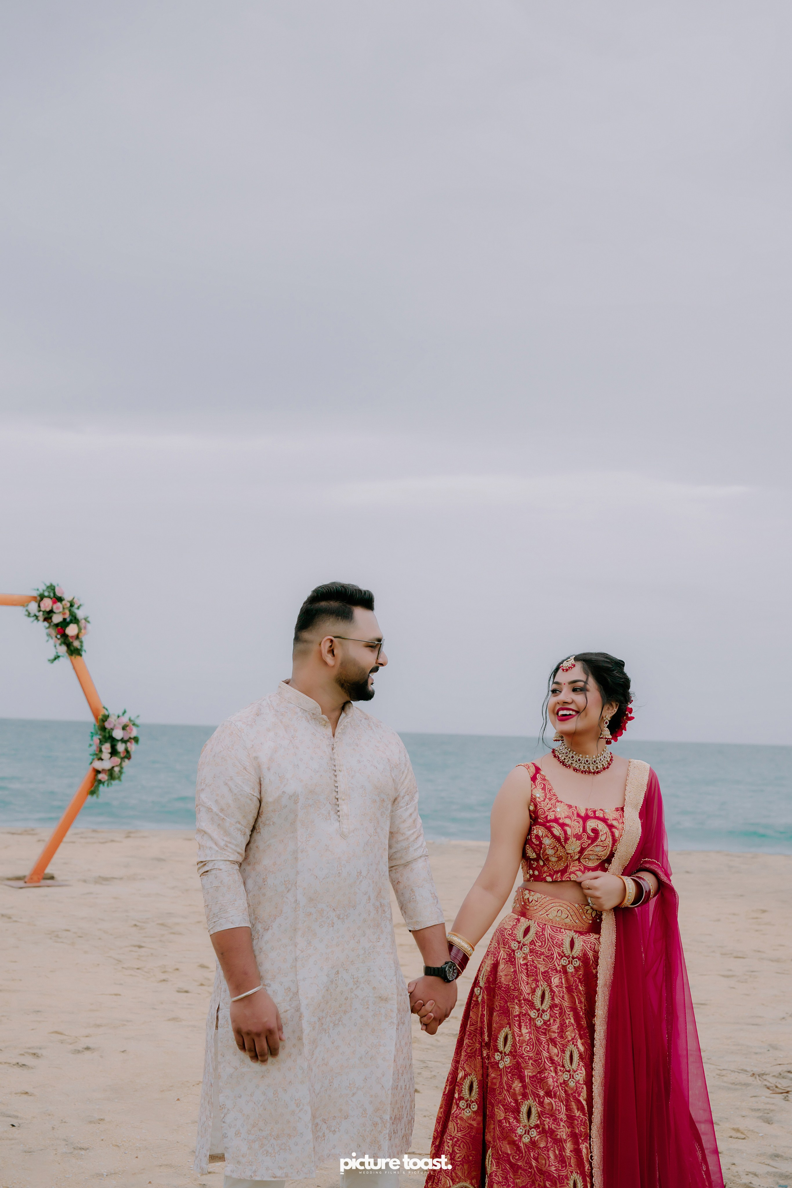 Beach Wedding! Ft. Malavika & Vishnu. Fine art Wedding Photographers in India & Canada