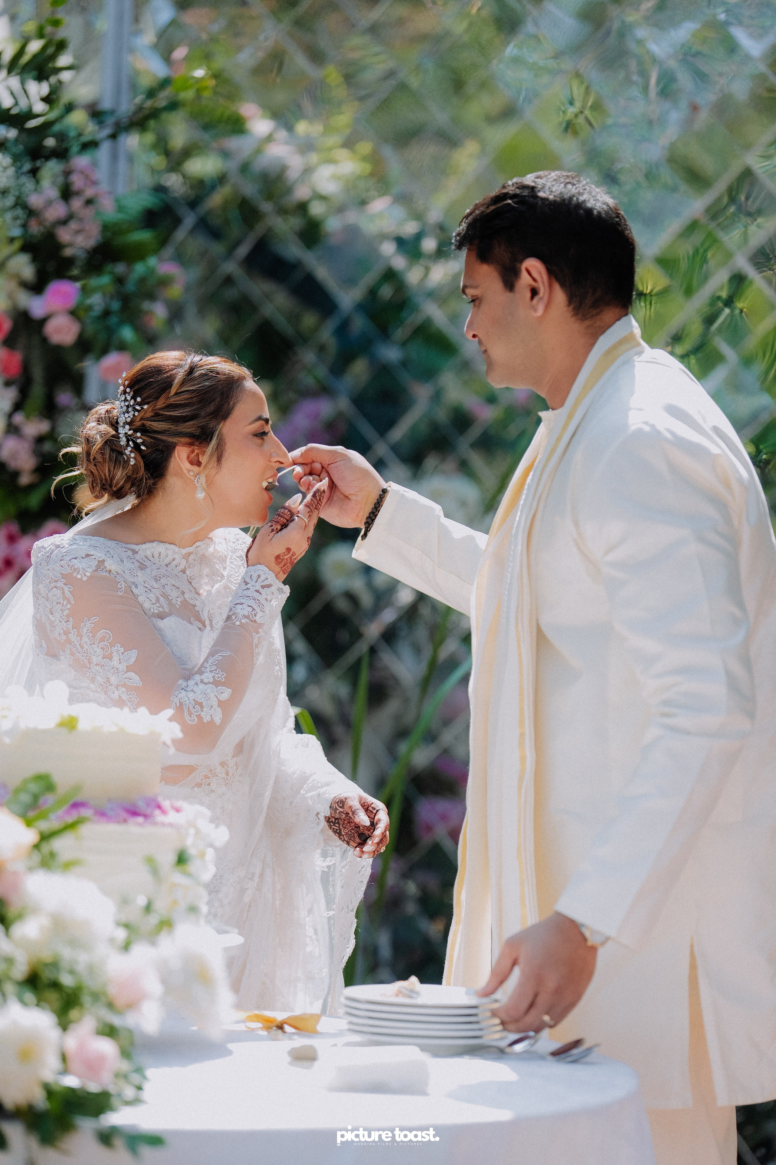 Blessing of Rajiv & Aashna. Fine art Wedding Photographers in India & Canada