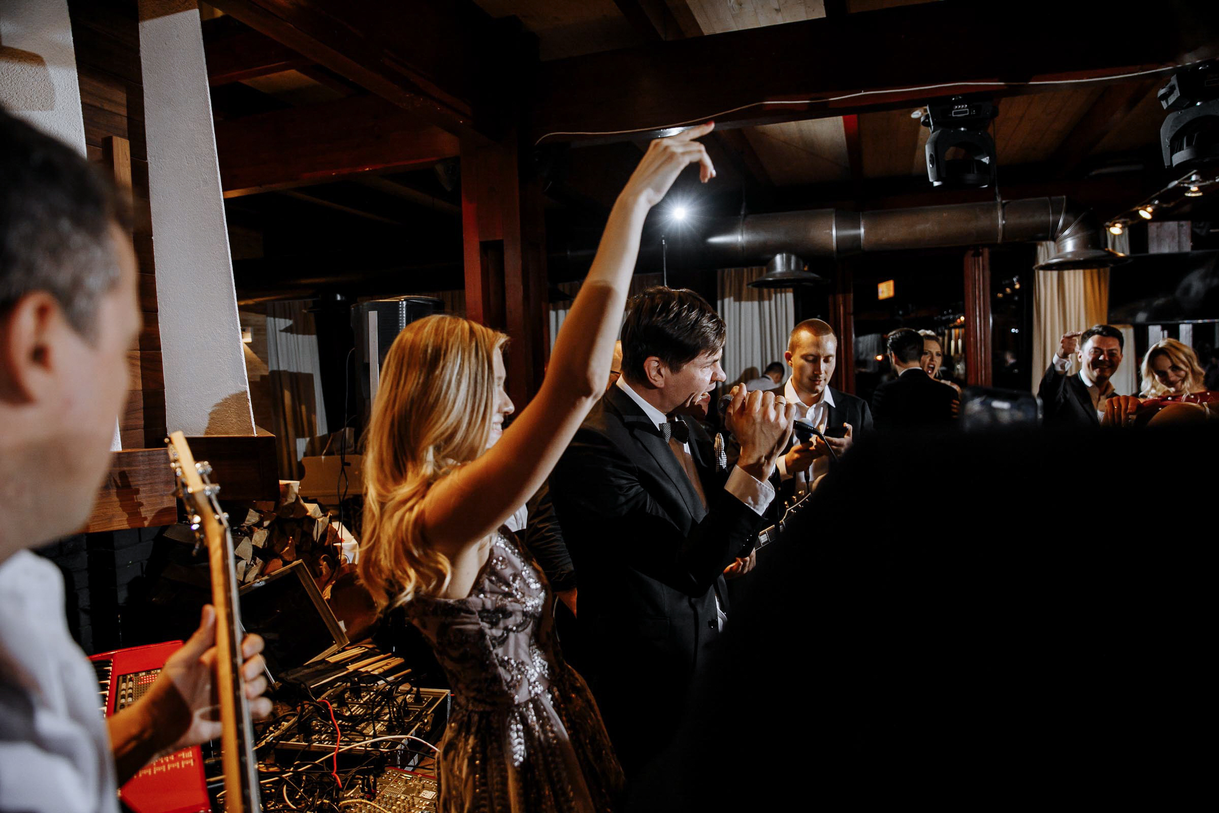 Dance floor candid in soft light, by Tanya Bodgan, Bude wedding photographer.  