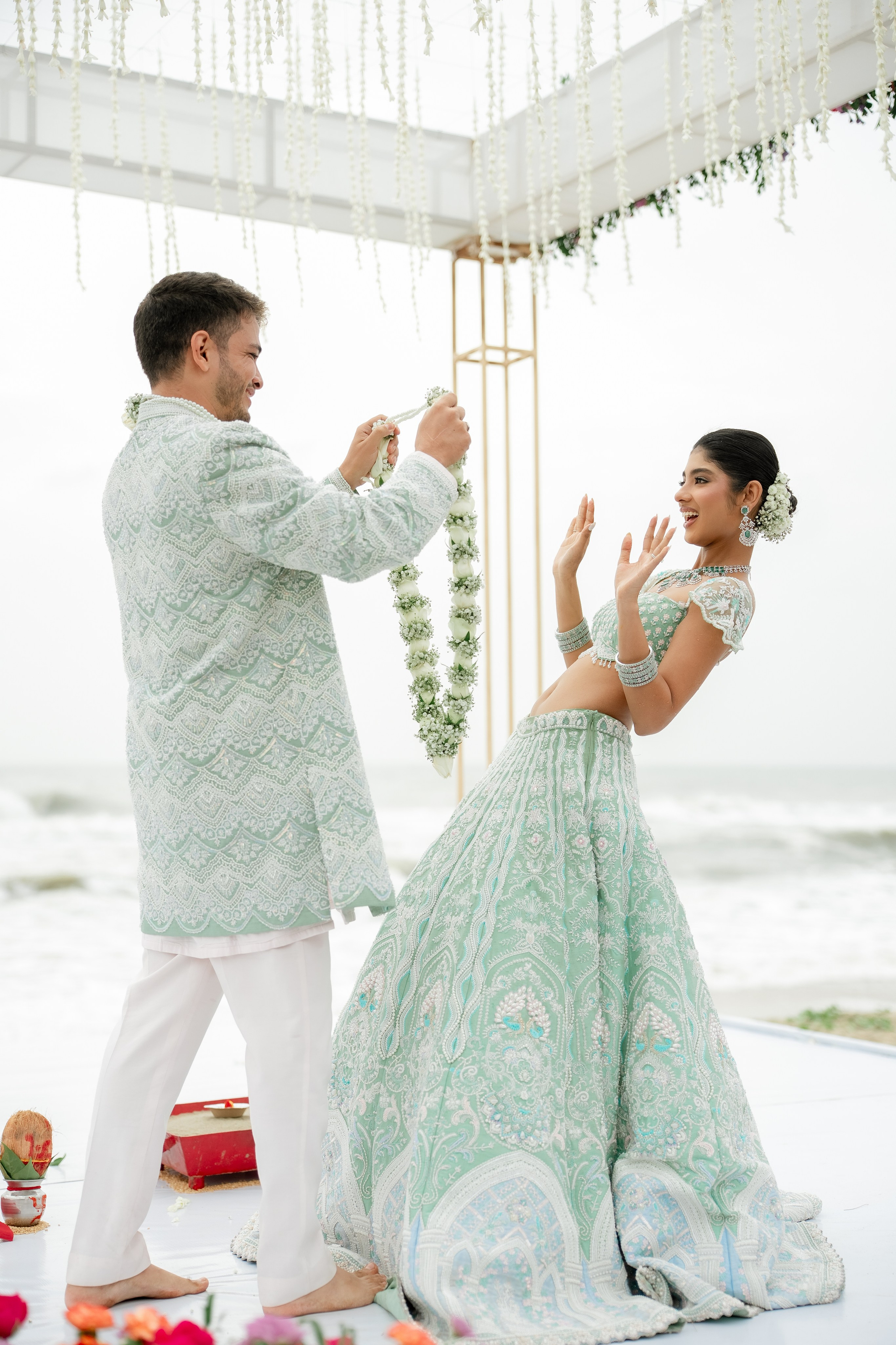 Beach Shaadi! Ft. Aishwarya & Milan. Fine art Wedding Photographers in India & Canada