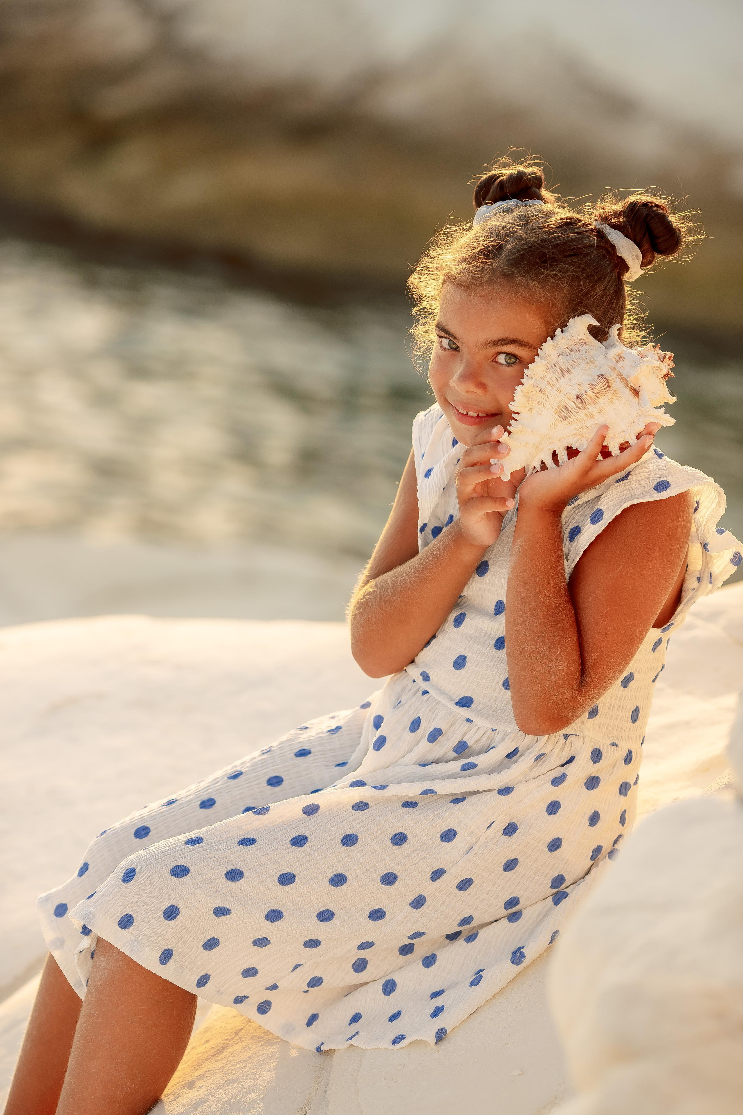 Mother and daughter. White rocks. Photographer in Cyprus