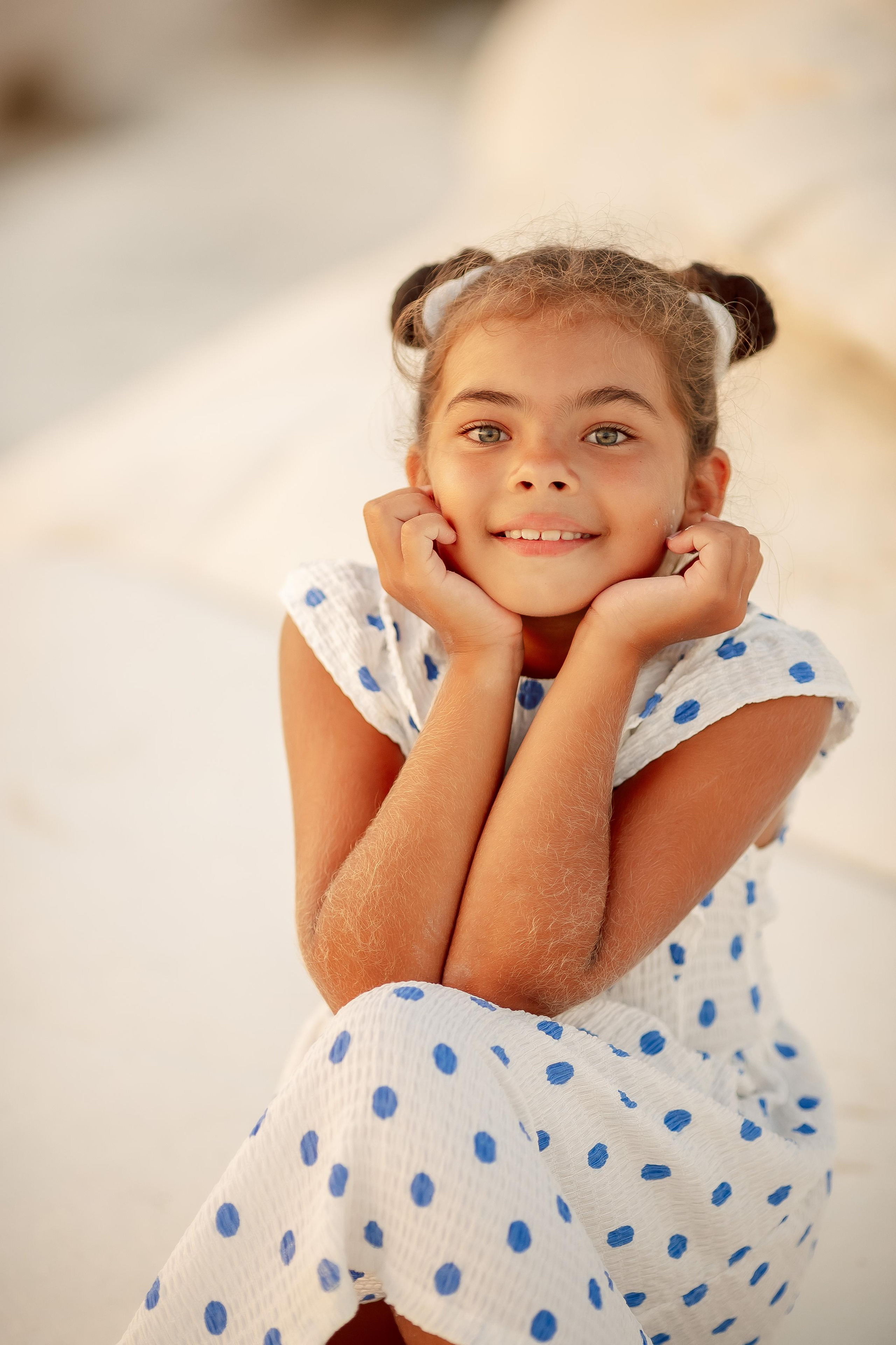 Mother and daughter. White rocks. Photographer in Cyprus
