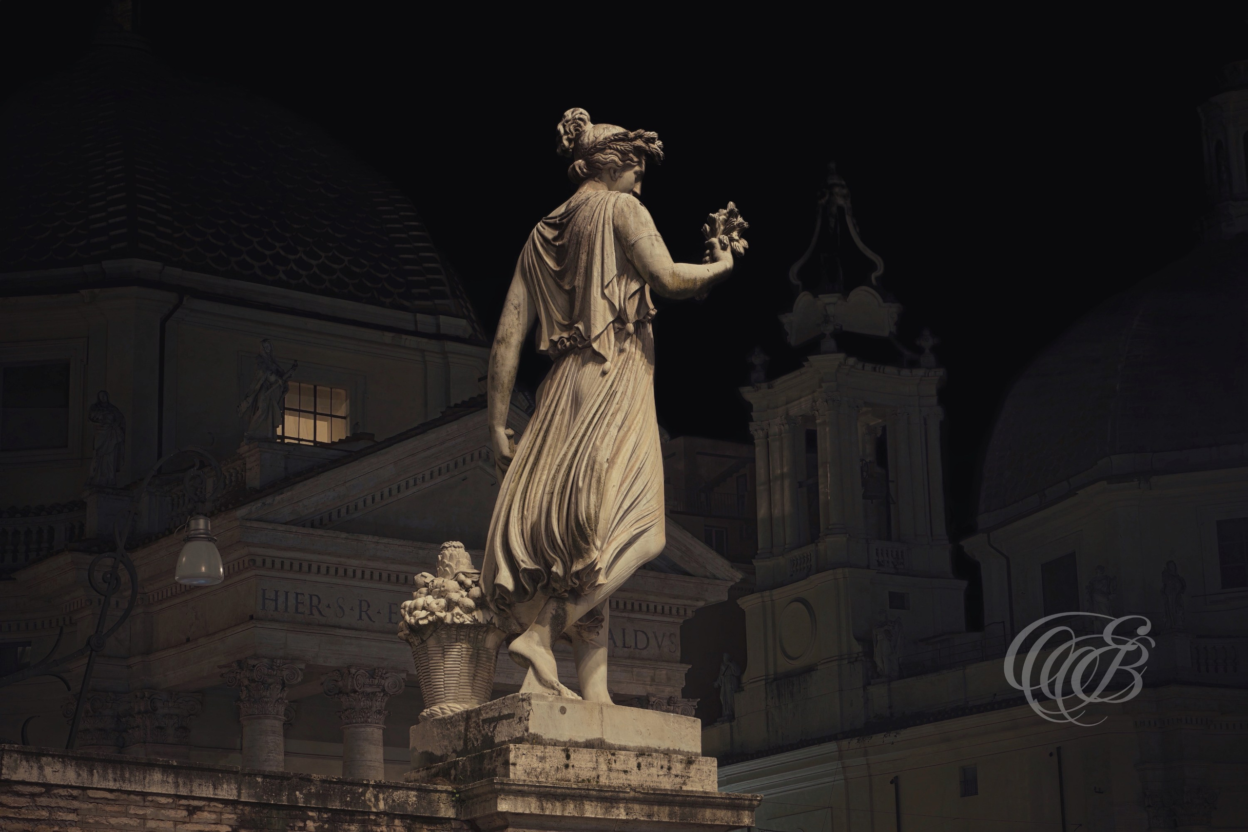 Photography of Italy — Rome, Piazza del Popolo Roma Flora Statue — Eduardo Bartoli Fine Art & Travel Photography