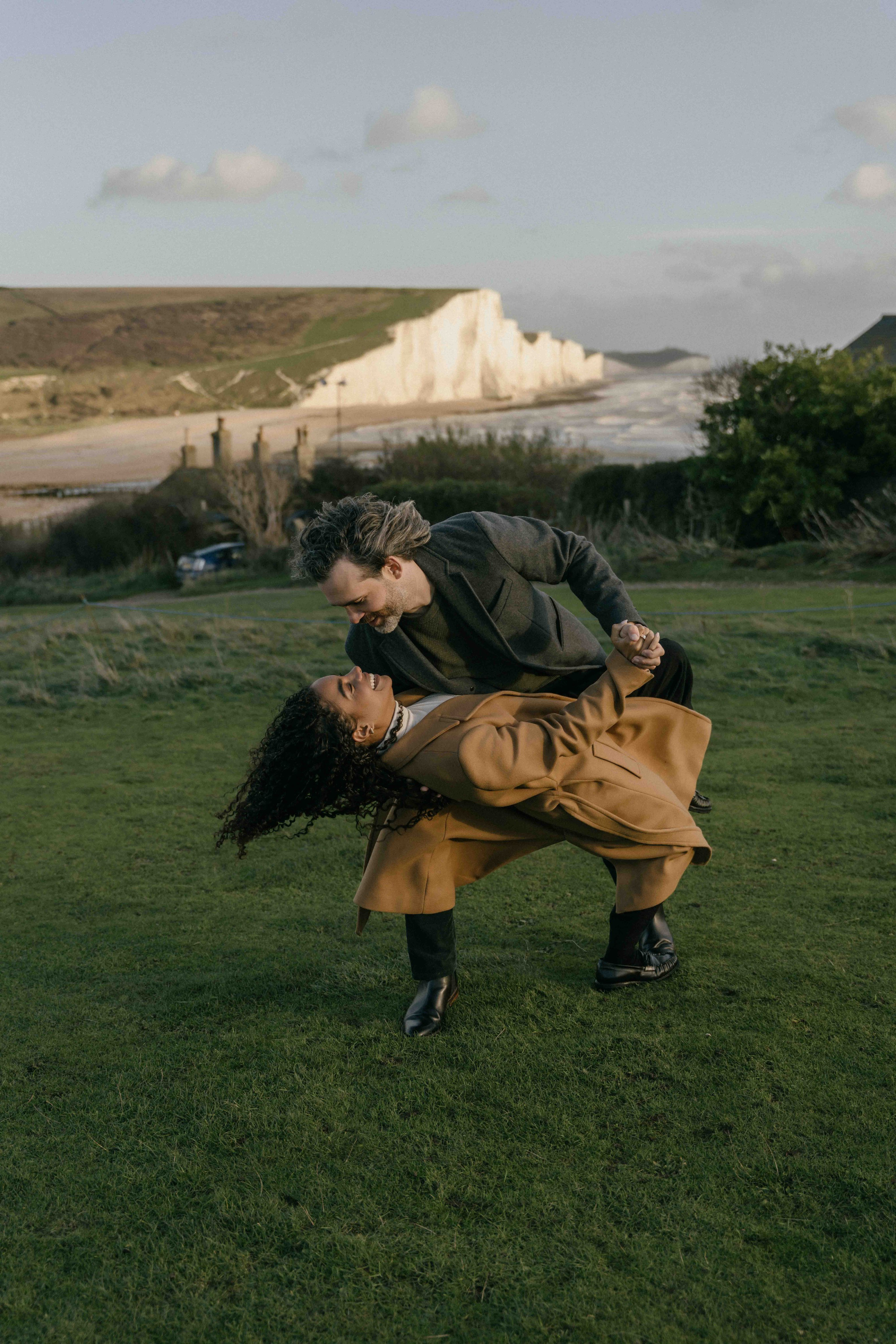 Seven Sisters Engagement Photos | London Photographer | UK Coastal Couple Shoot. London Wedding Photographer | Engagement & Proposal Photography by Natasha Ferreira
