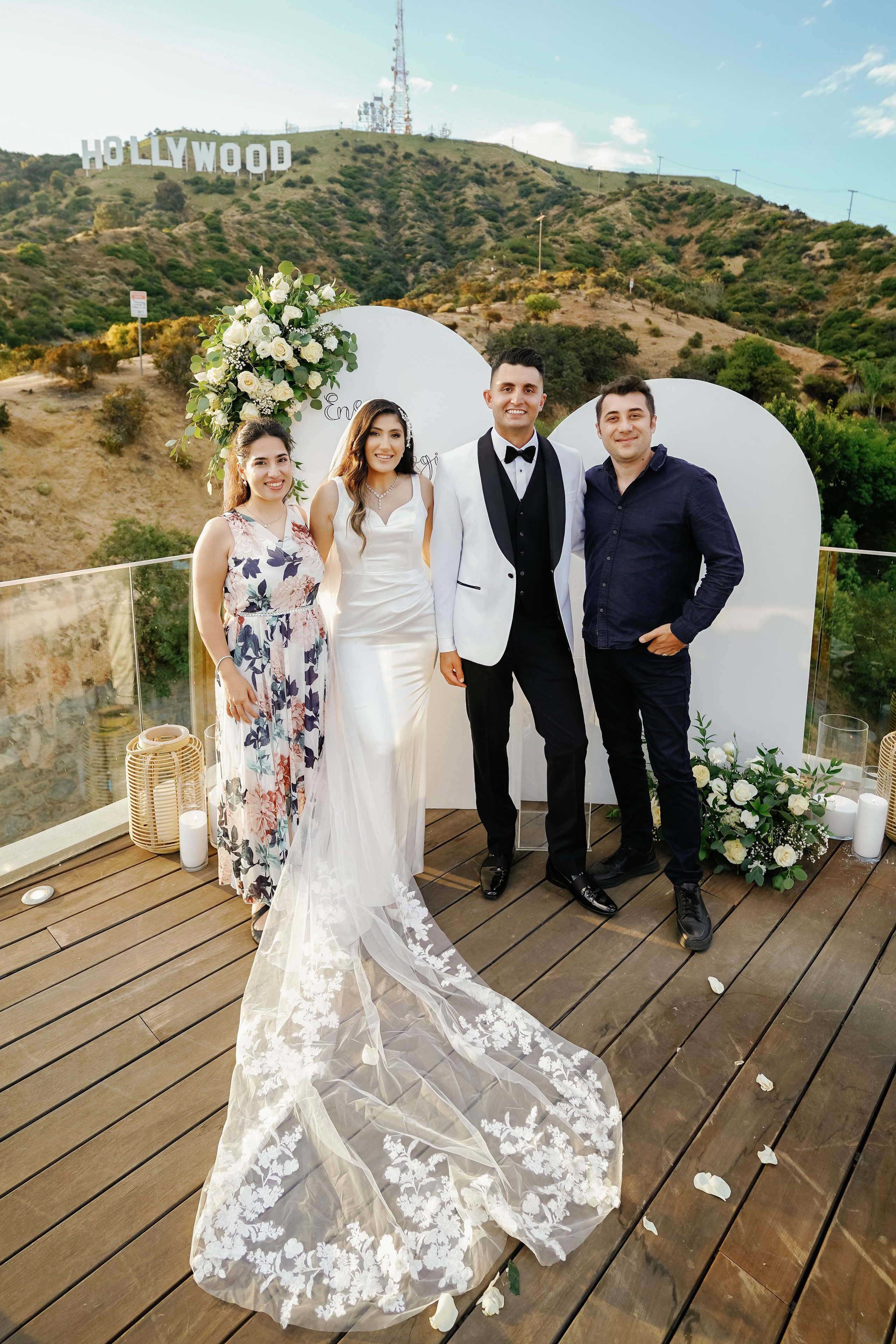 Wedding at the Hollywood Sign Venue, Los Angeles, California. Wedding Photography & Videography Team in California, Los Angeles, San Francisco, San Diego and Travel