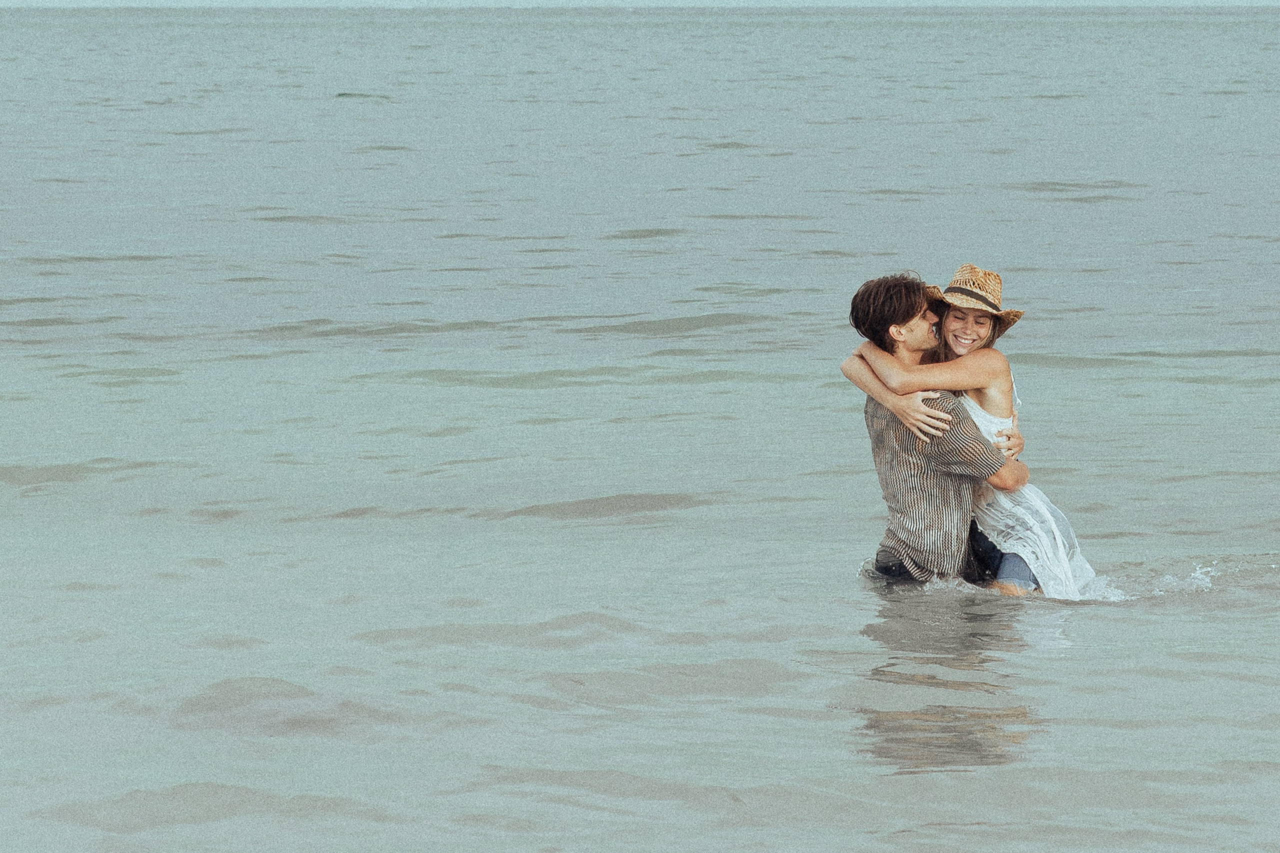 Sunset Horseback Couples Shoot on the Beach in Miami