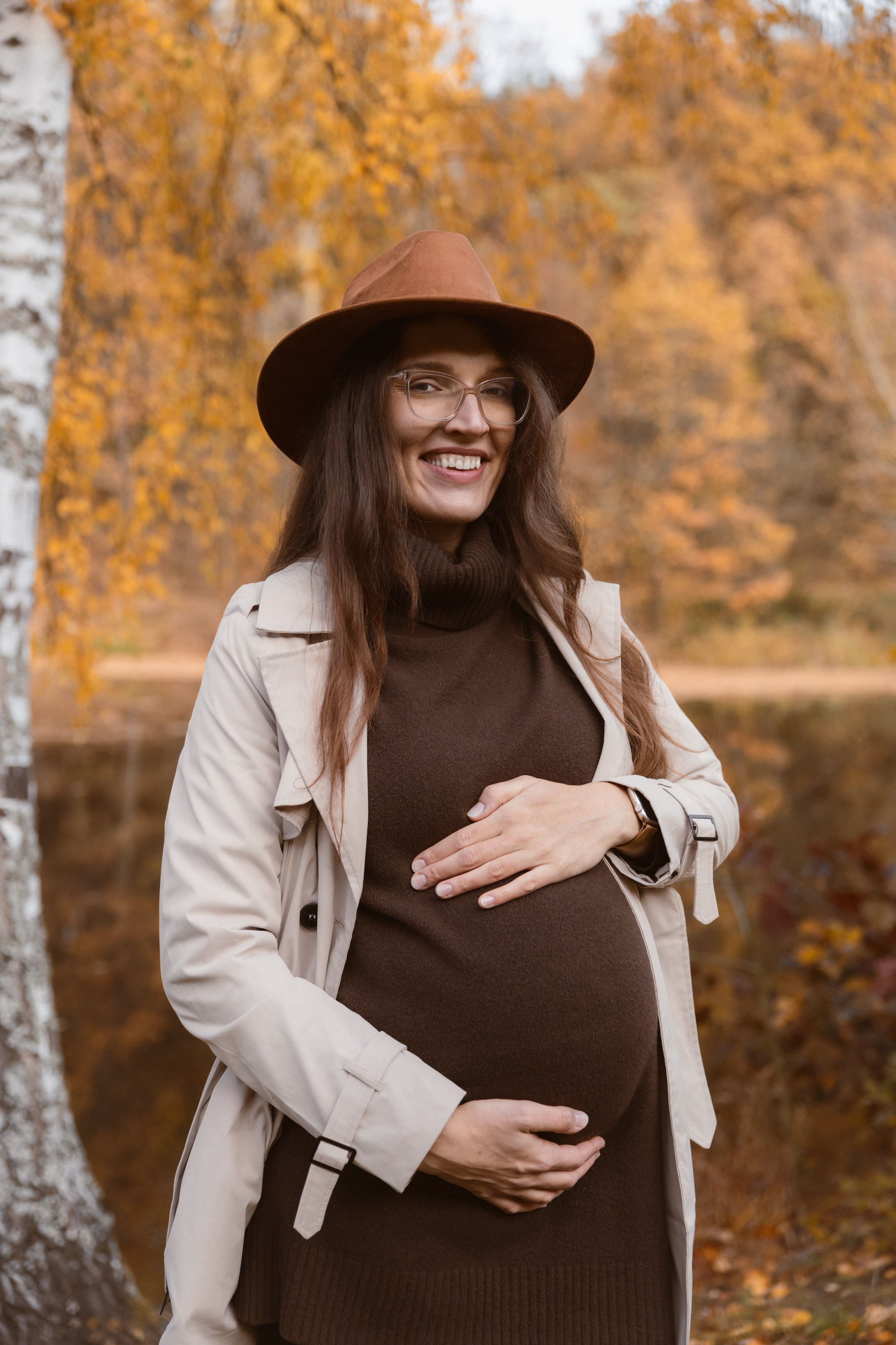 Podzimní těhotenské focení. Rodinná, těhotenská, newborn a lifestyle fotografka v Písku Oxana Telupilova