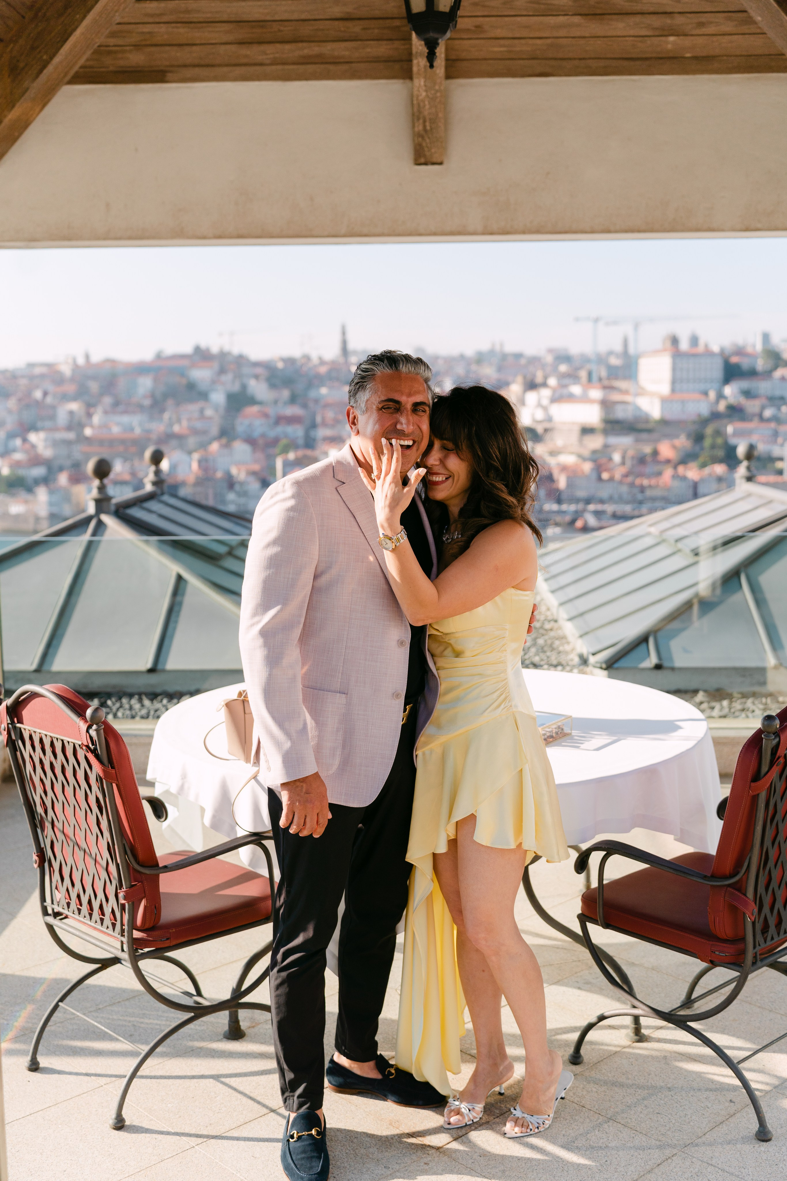 Wedding Proposal at Yeatman Hotel. Wedding and couple photographer in Porto