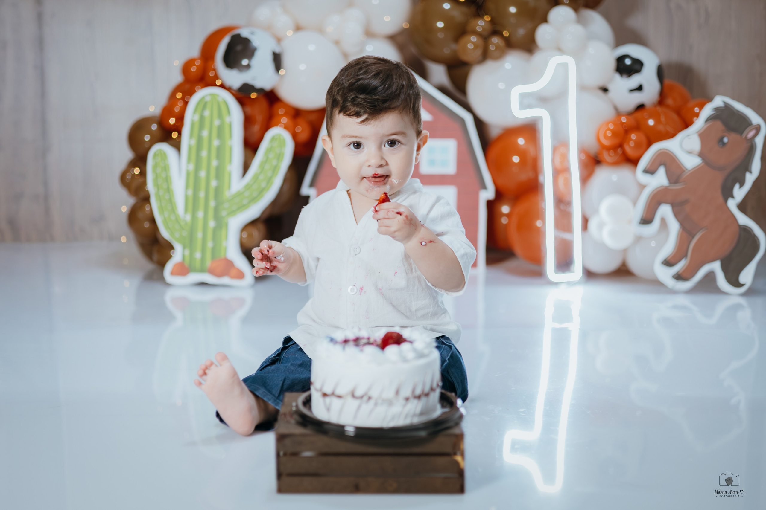 CAKE SMASH - PRIMER AÑO. Milena Maro Fotografía: estudio profesional en Acacías, Meta. Retrato familiar, infantil, maternas, eventos y empresas