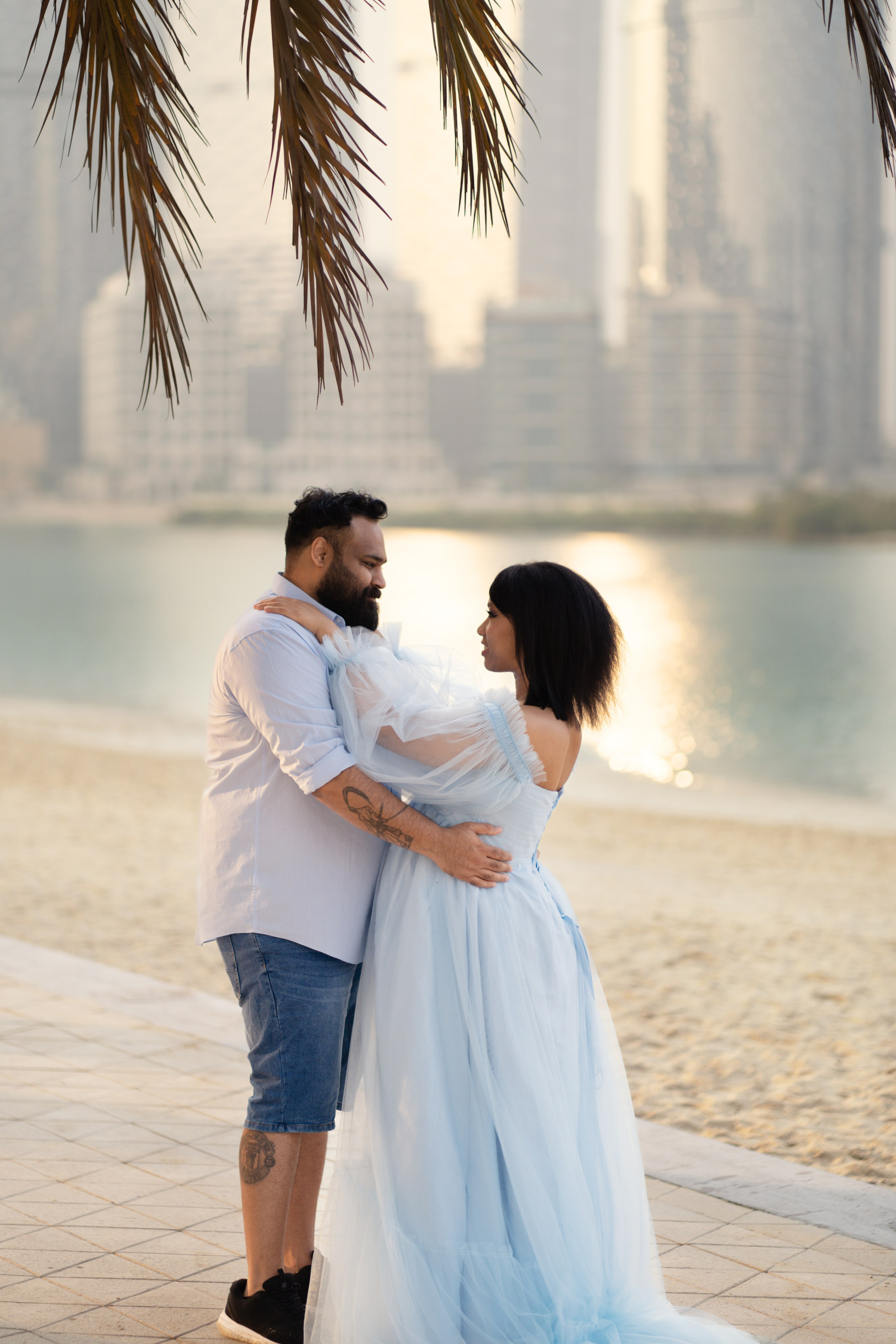 Individual maternity and family photography. Pregnant girl. Photo shooting in the UAE