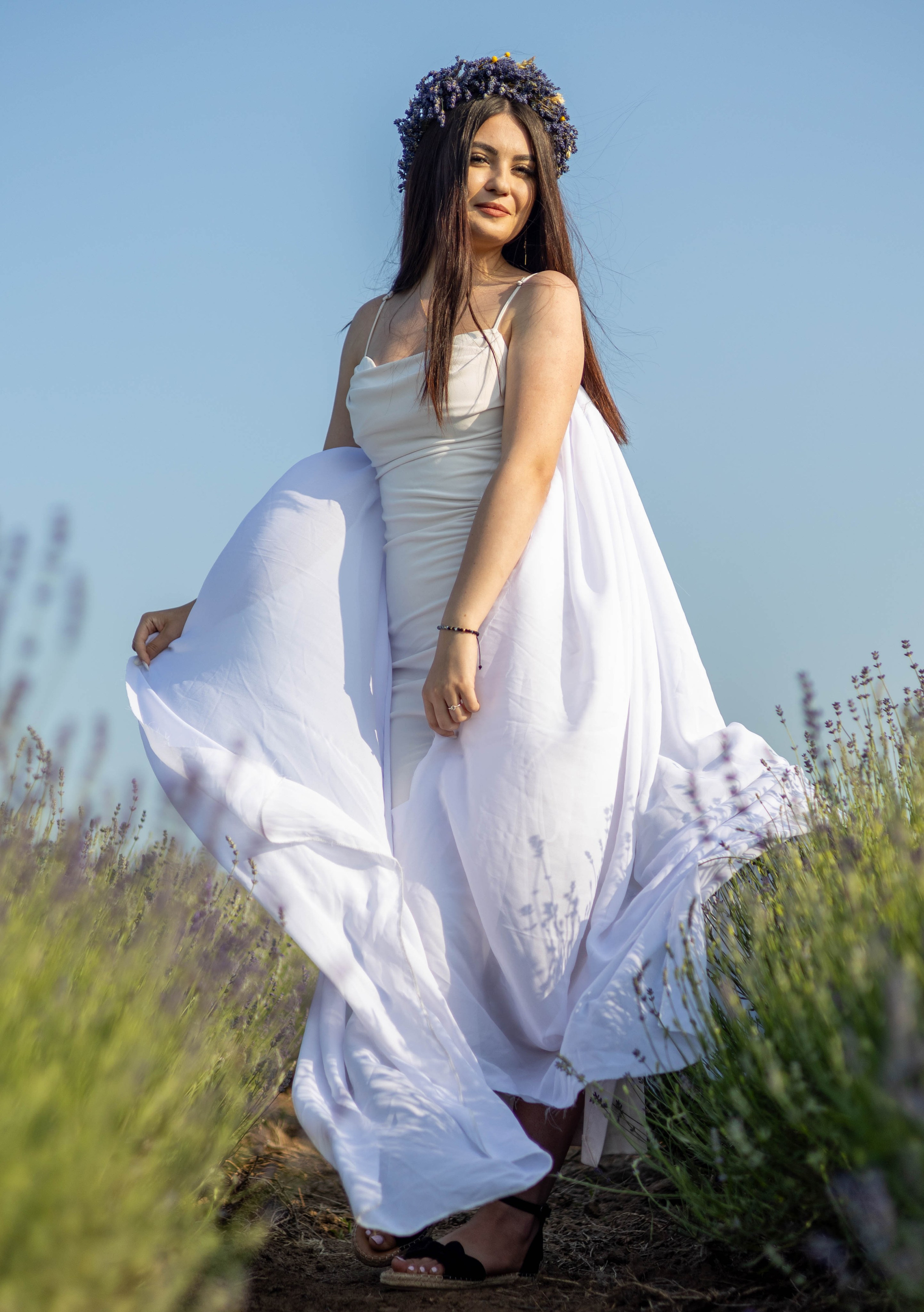 Sedinta foto in lanul de lavanda