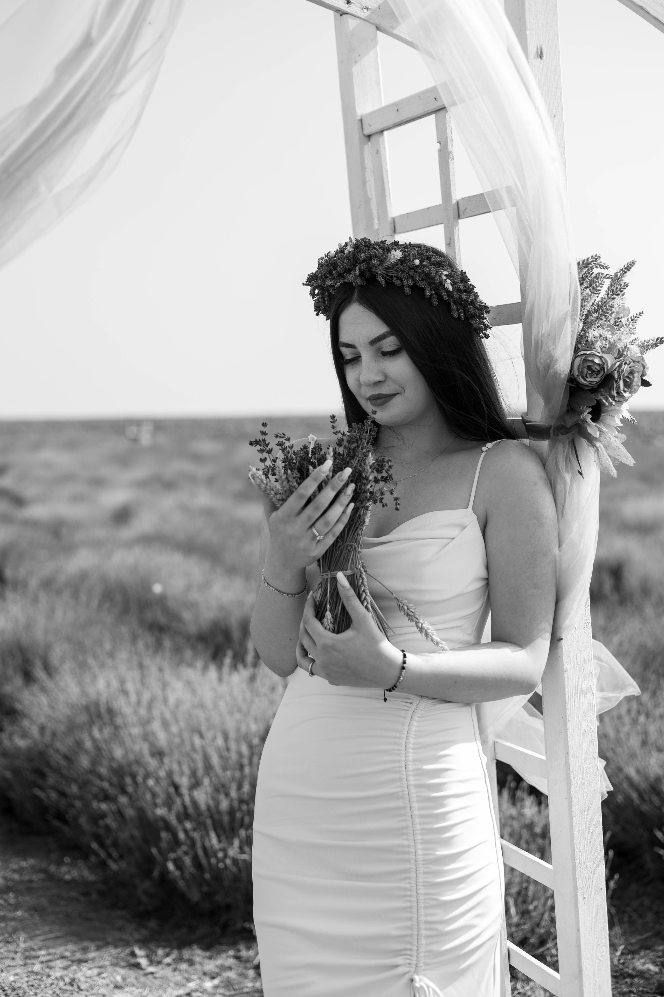 Sedinta foto in lanul de lavanda
