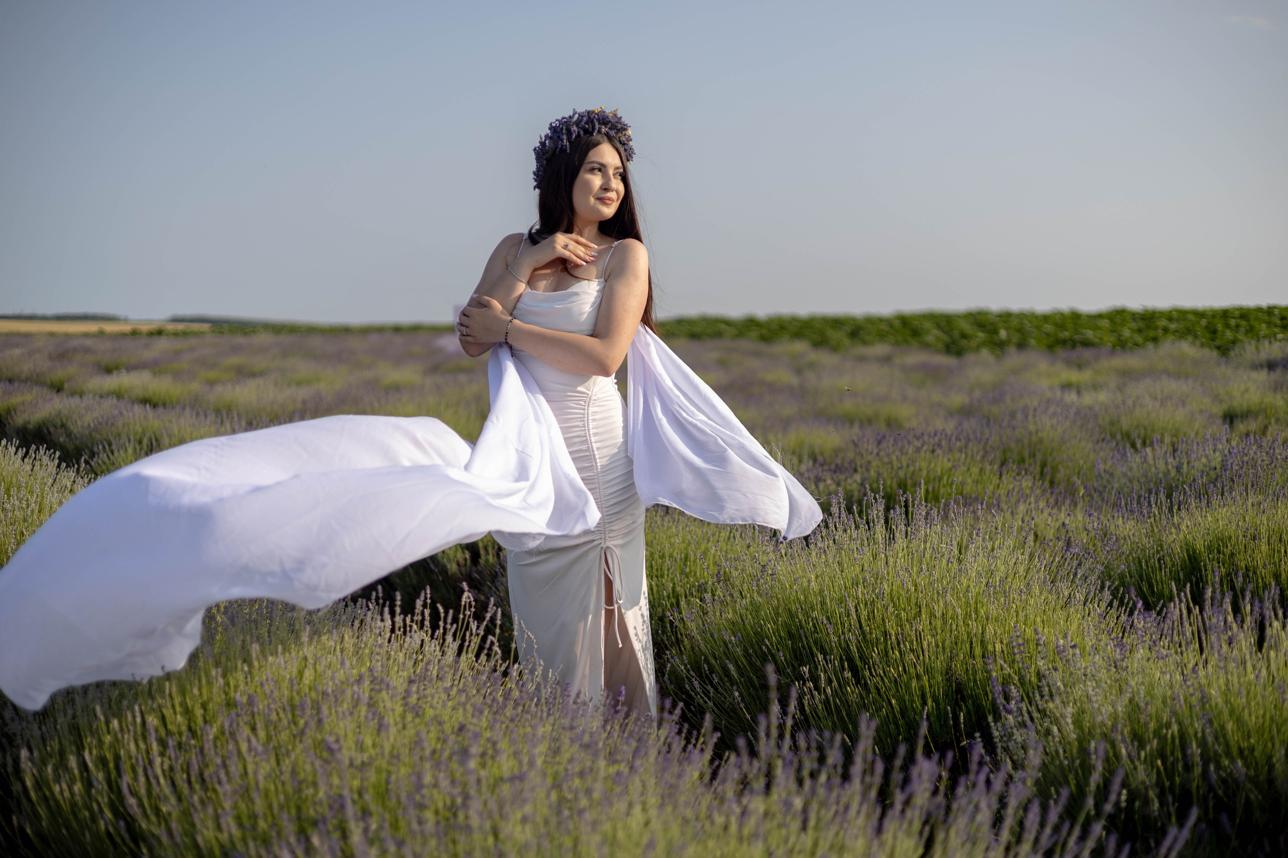 Sedinta foto in lanul de lavanda