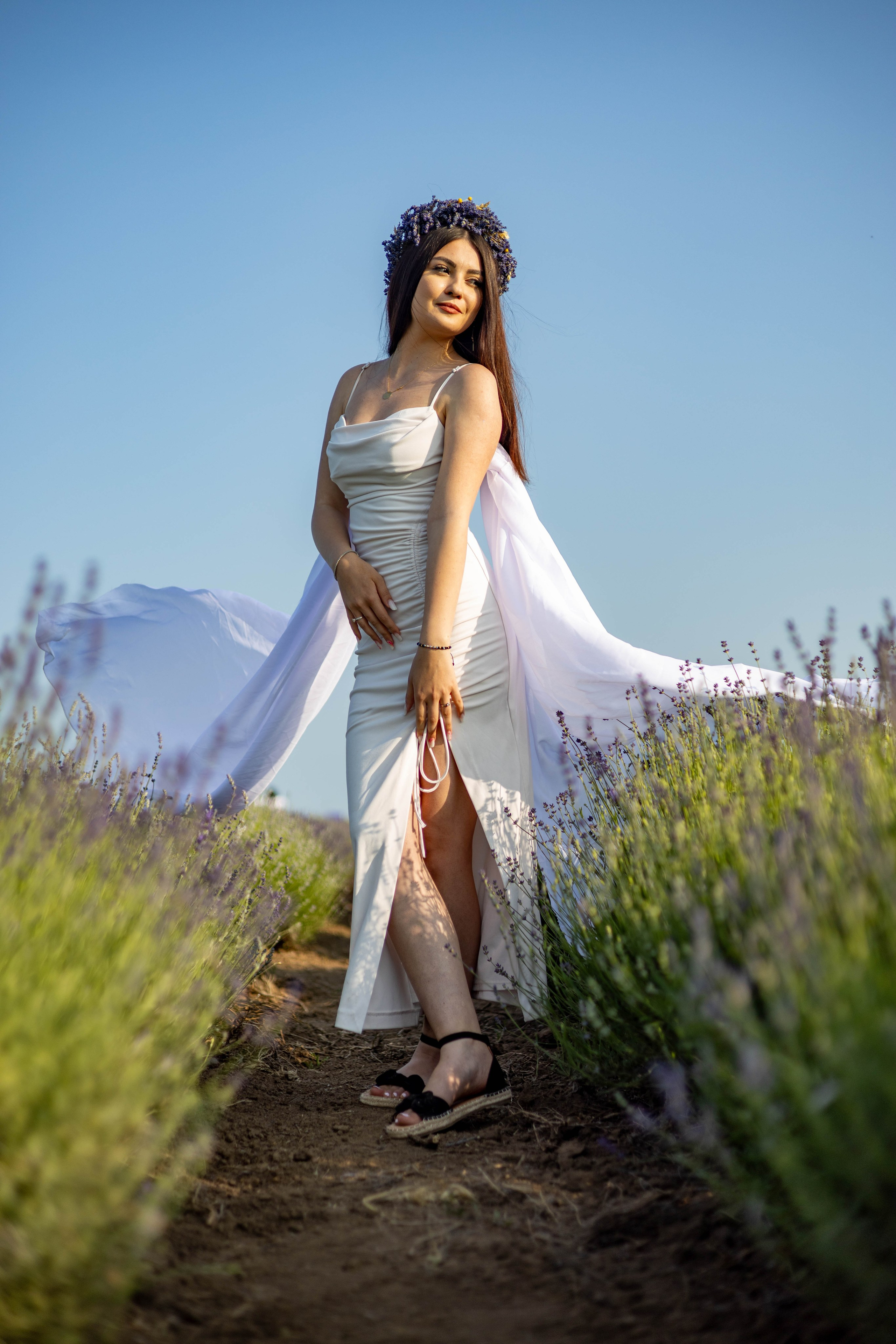 Sedinta foto in lanul de lavanda