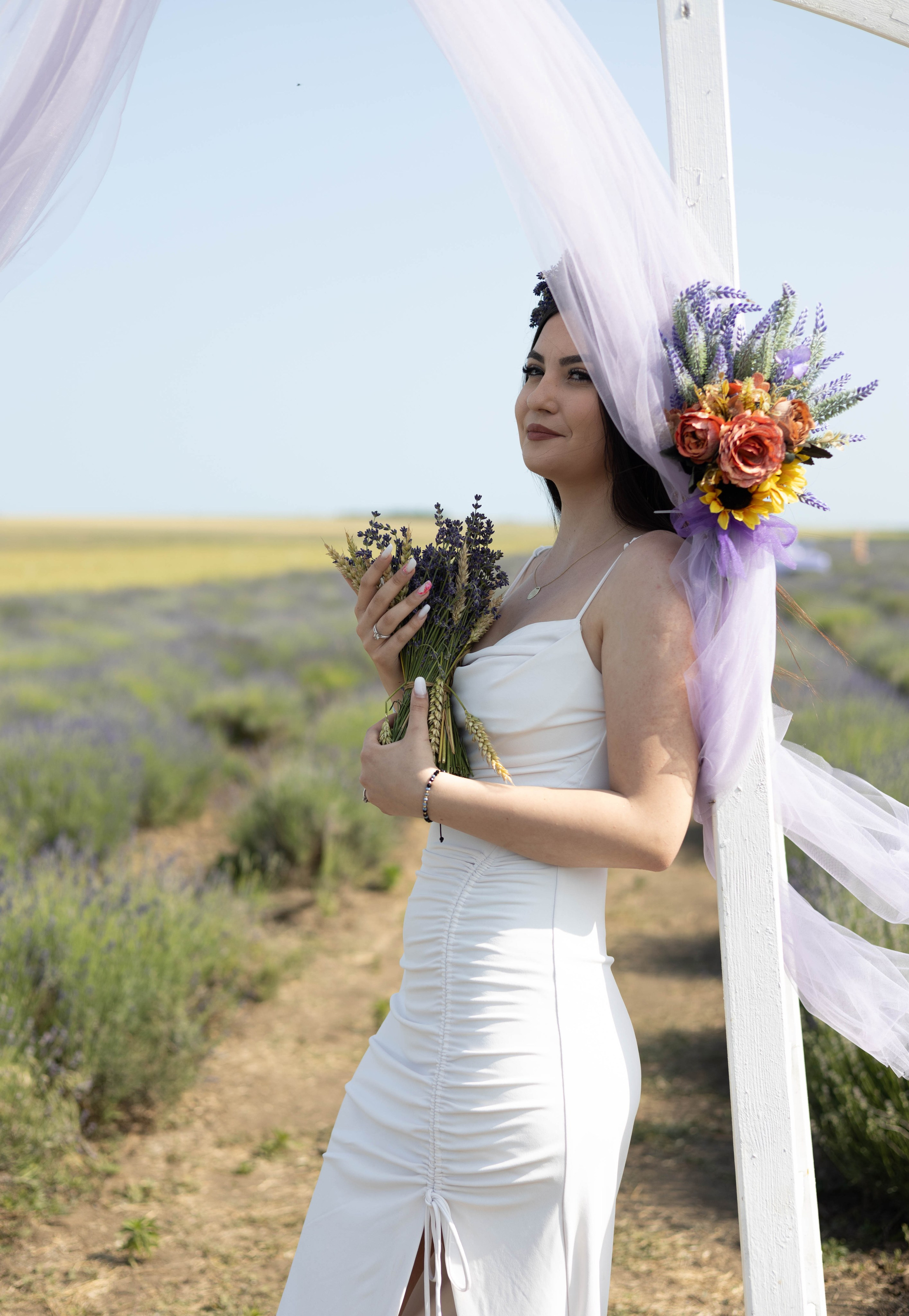 Sedinta foto in lanul de lavanda