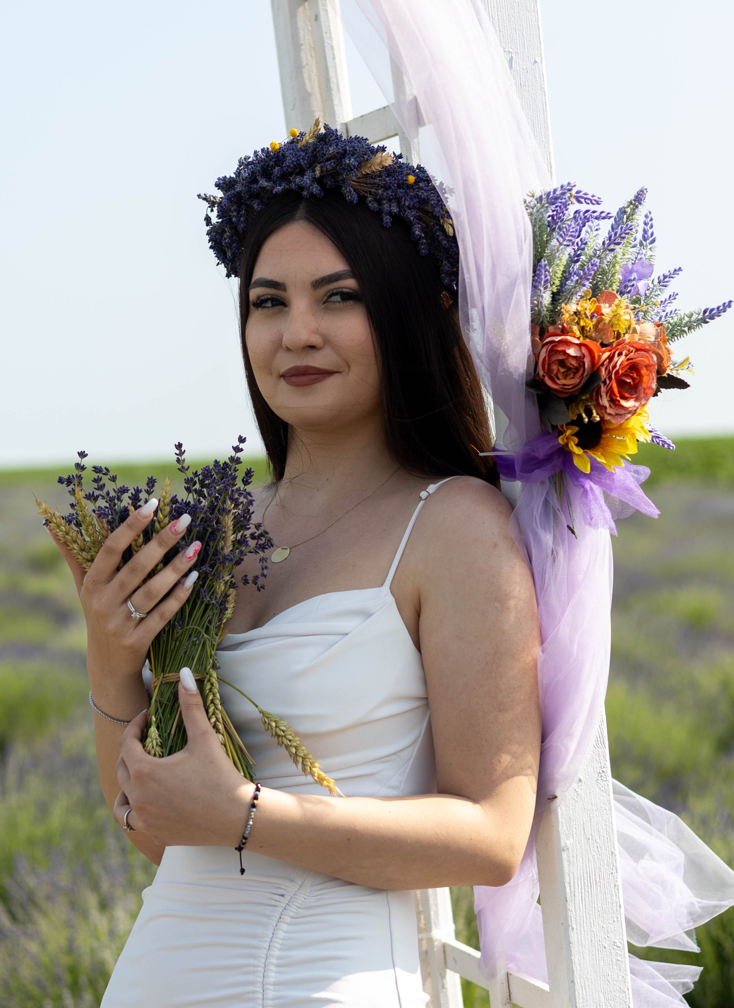 Sedinta foto in lanul de lavanda
