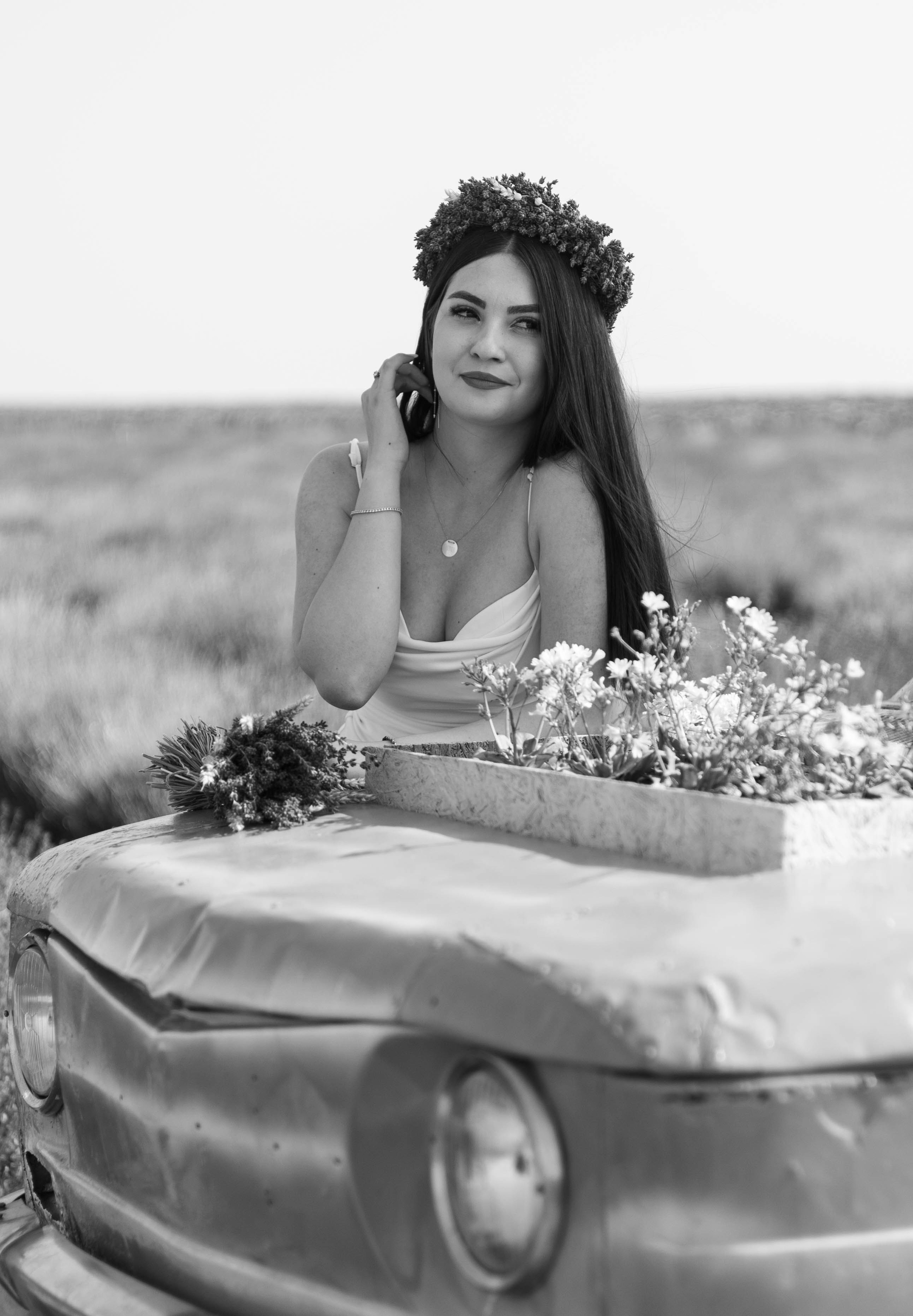 Sedinta foto in lanul de lavanda
